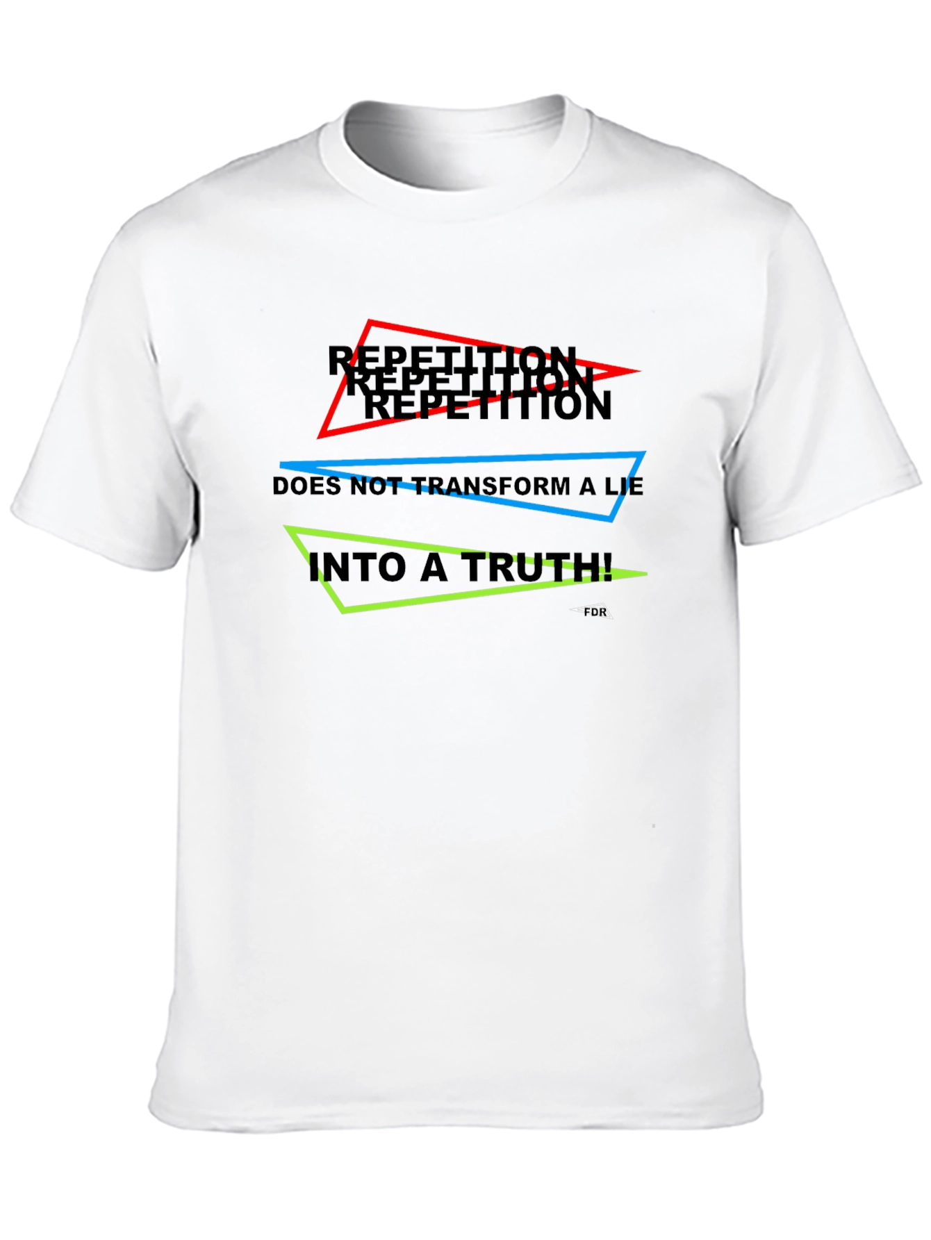 Repetition Truth Mens Black T-Shirt
