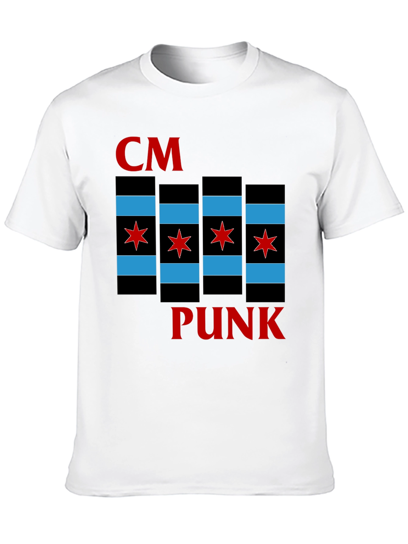 CM Punk Chicago Flag T-Shirt