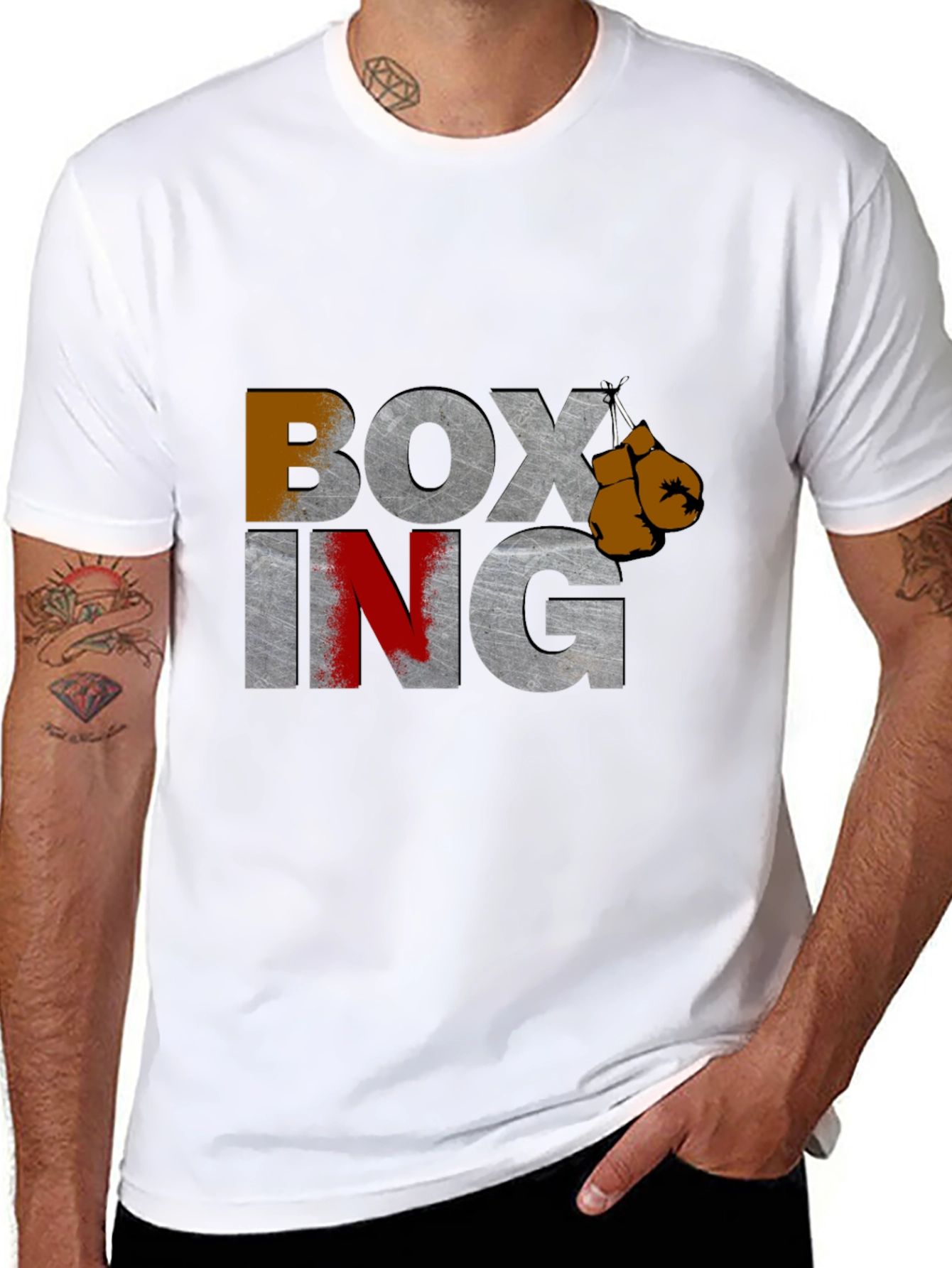 Boxing Graphic Tee - Black