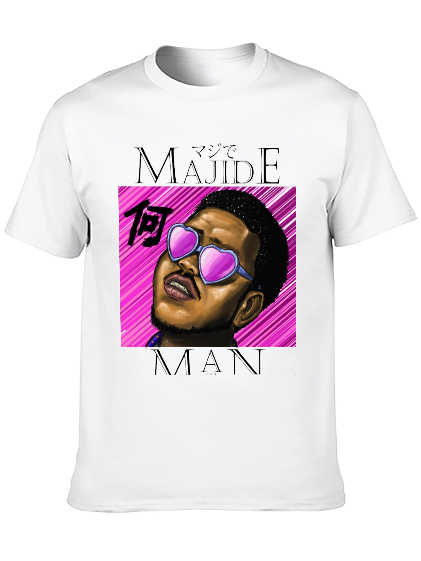 Majideman Graphic Tee - Trendy Heart Sunglasses Design