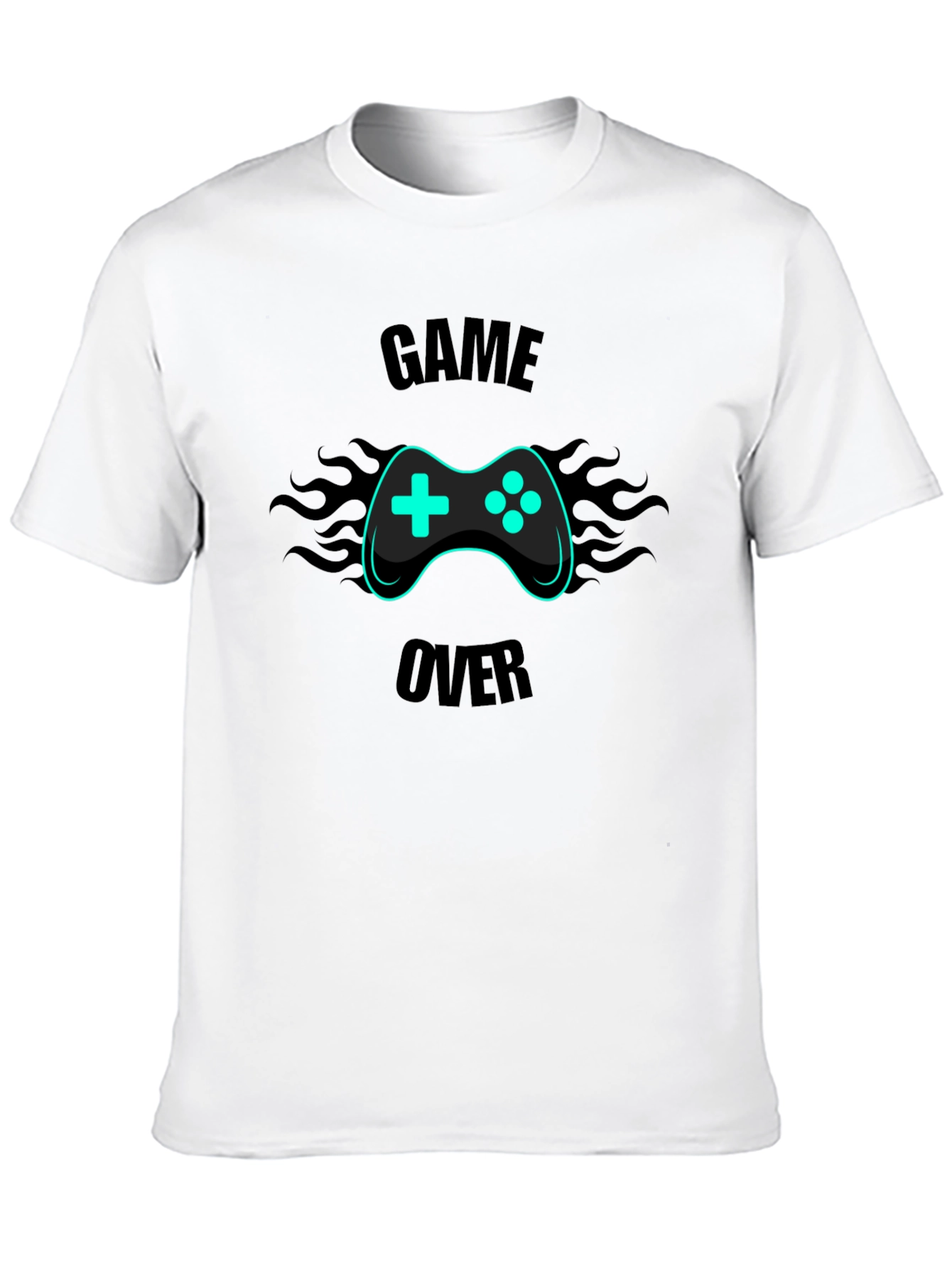 Game Over Graphic Tee - Gamer Style Black T-Shirt