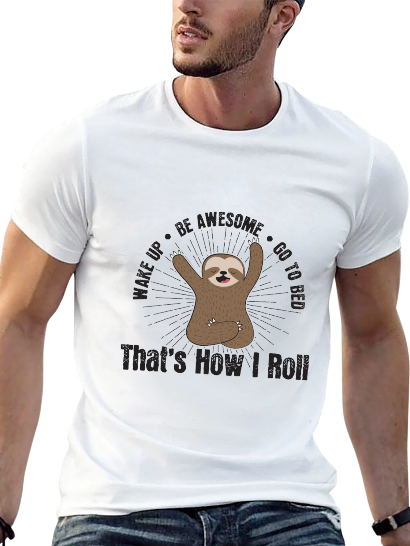 Funny Sloth Thats How I Roll Graphic T-Shirt