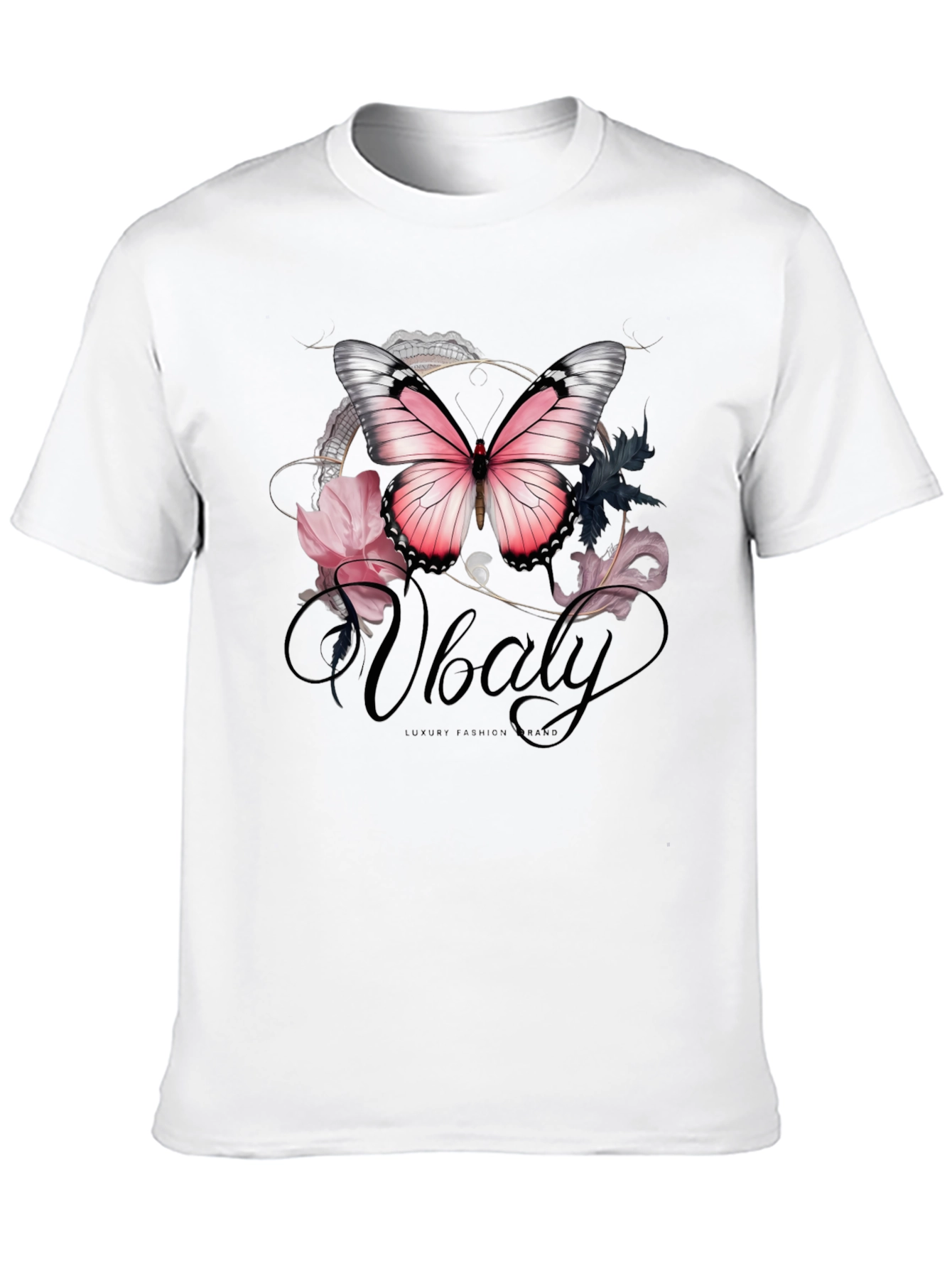 Butterfly Floral Graphic T-Shirt - Stylish Mens Tee
