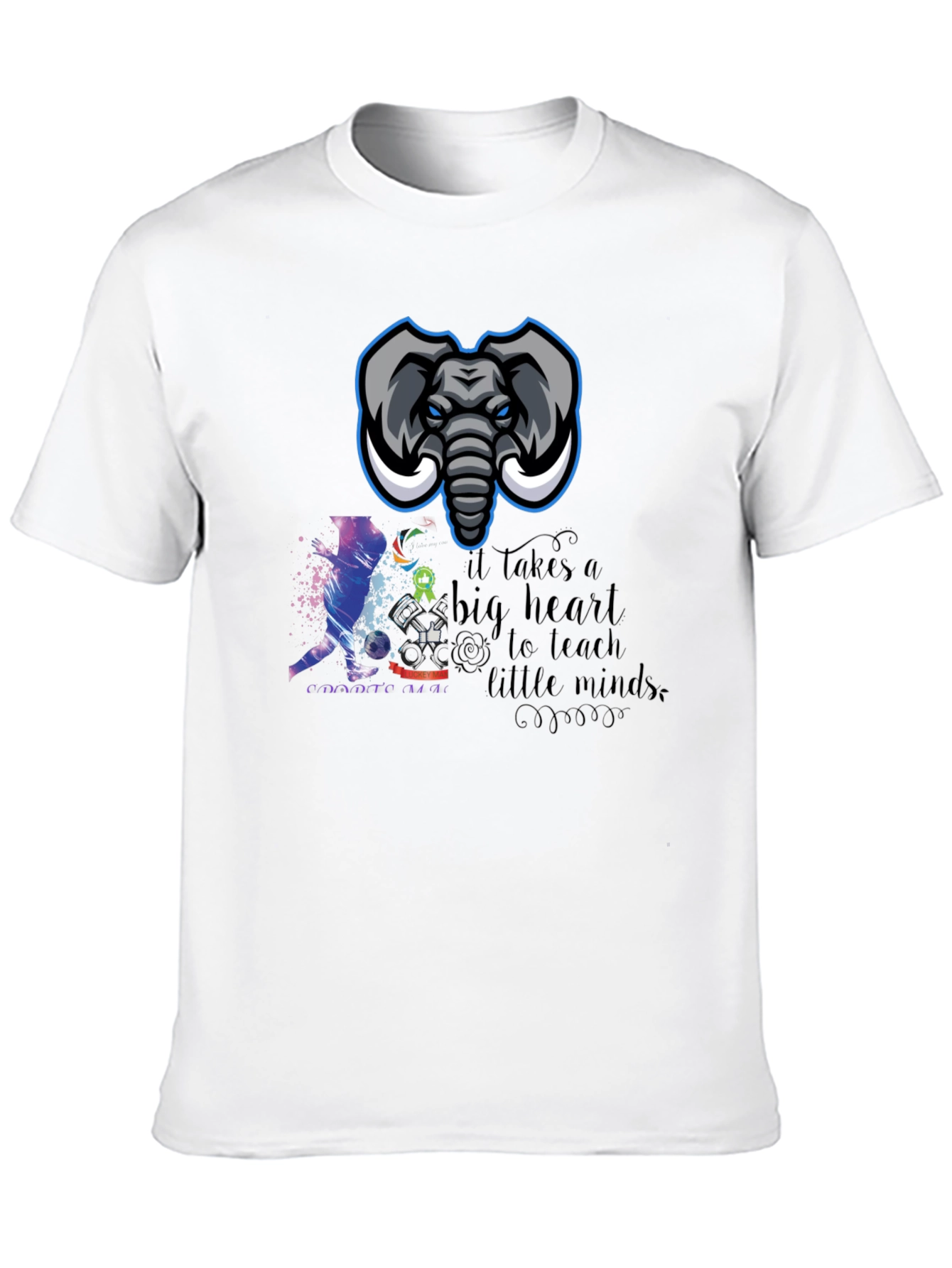 Elephant Soccer Teacher Graphic Tee