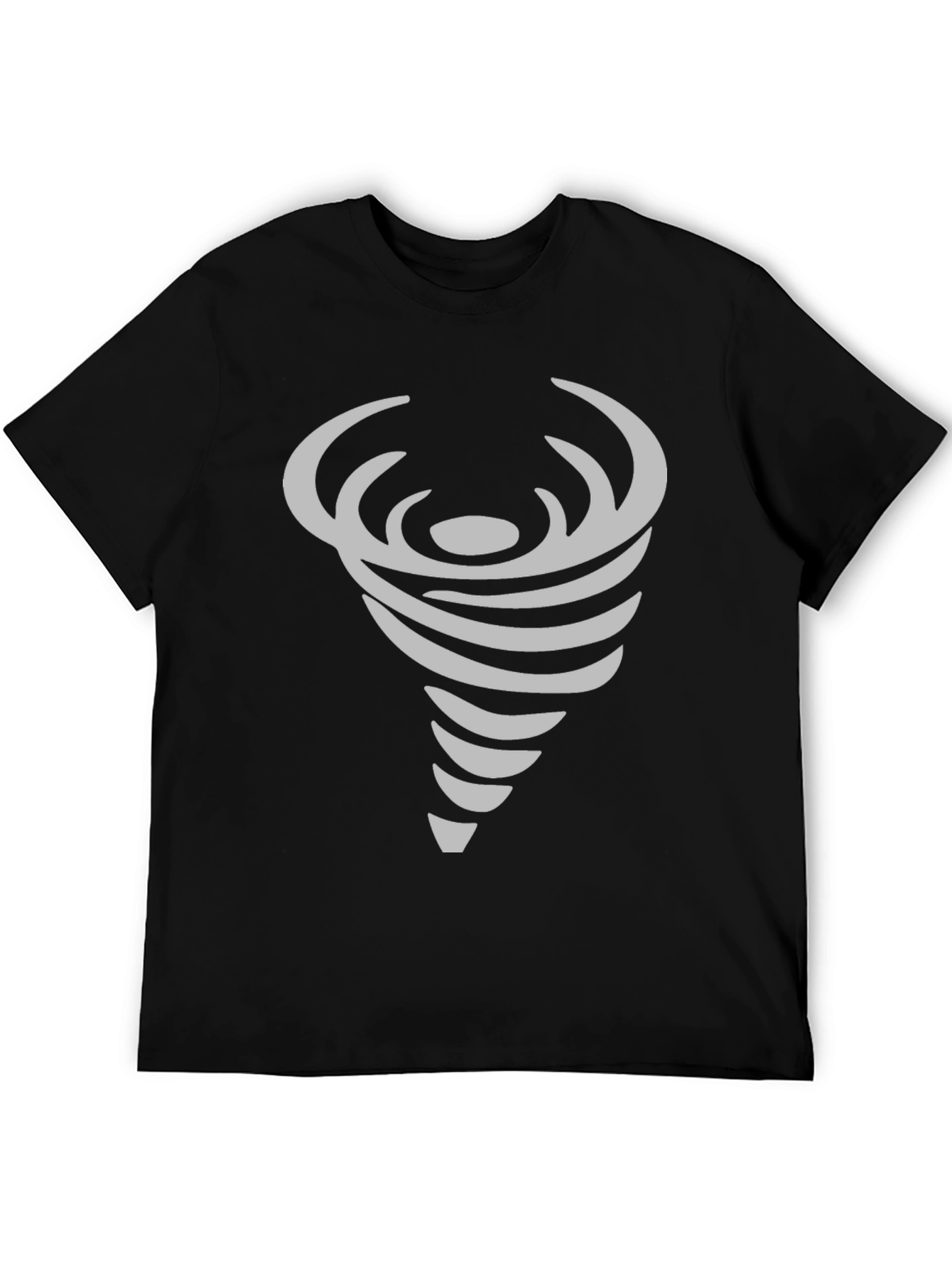 Abstract Tornado Graphic Print Crew Neck T-Shirt