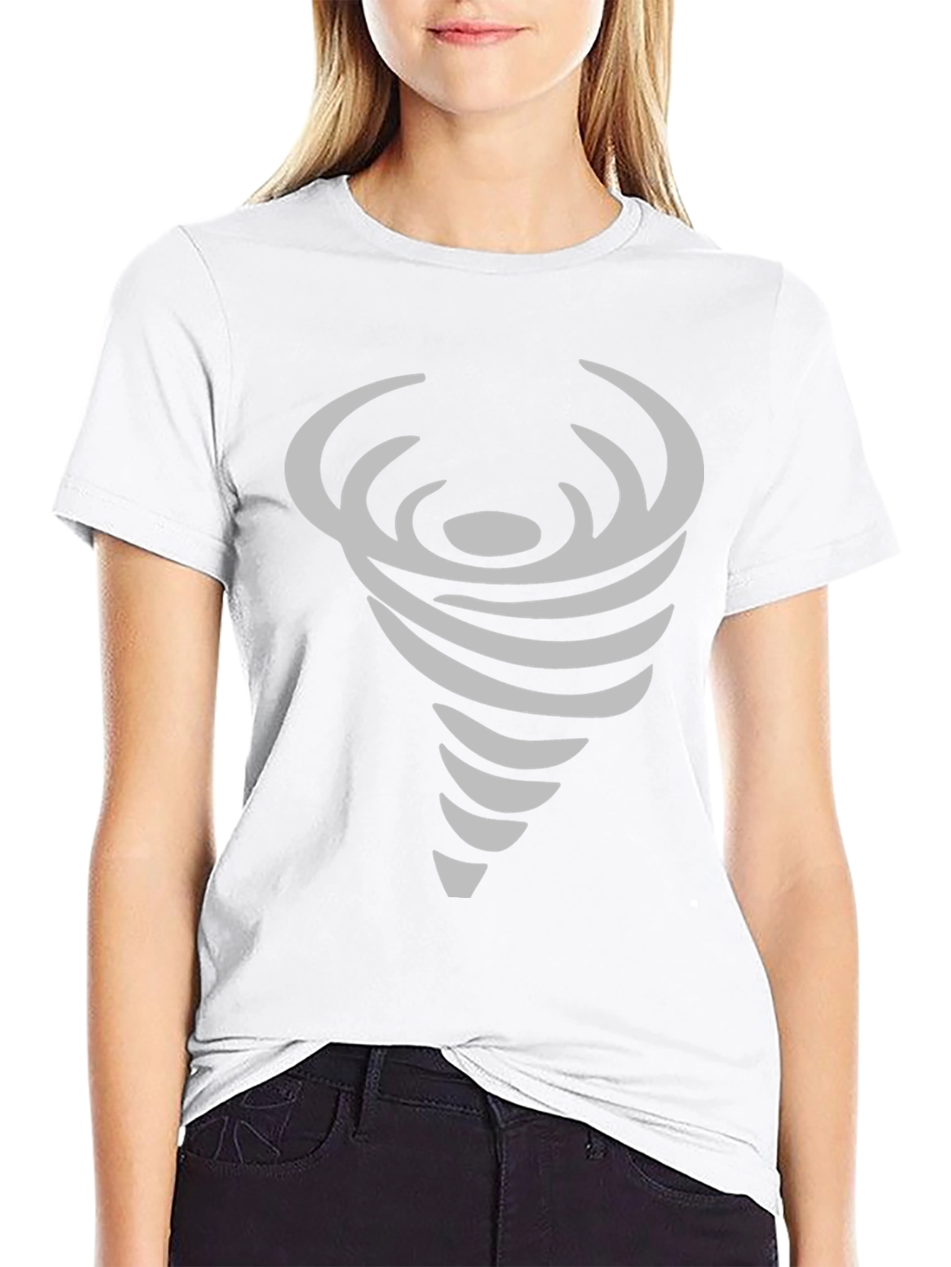 Abstract Tornado Graphic Print Crew Neck T-Shirt