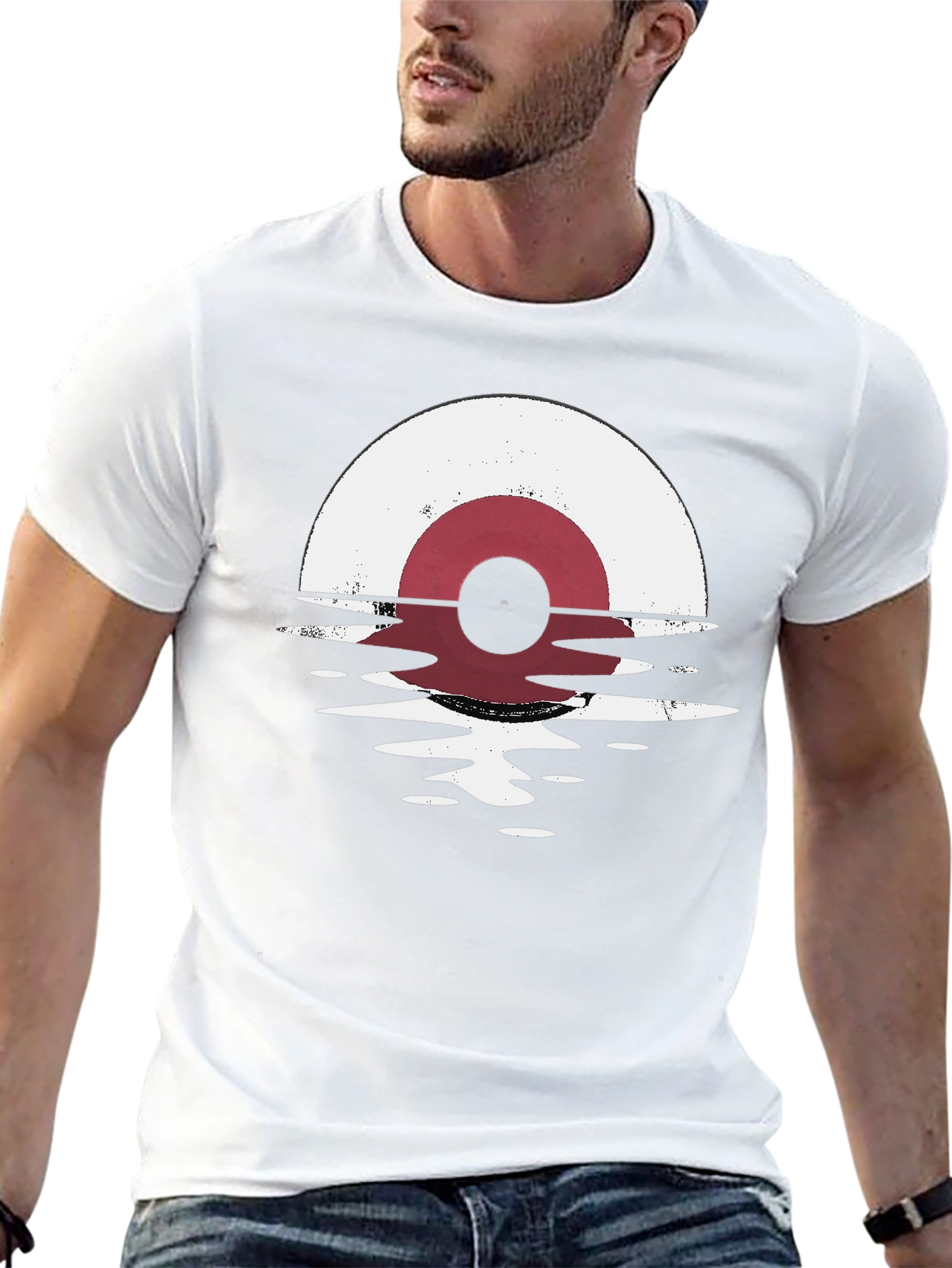 Retro Vinyl Record Graphic T-Shirt