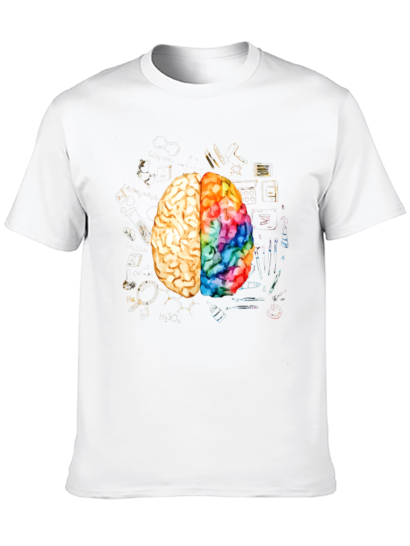 Creative Brain Graphic Tee - Artistic Mind T-Shirt