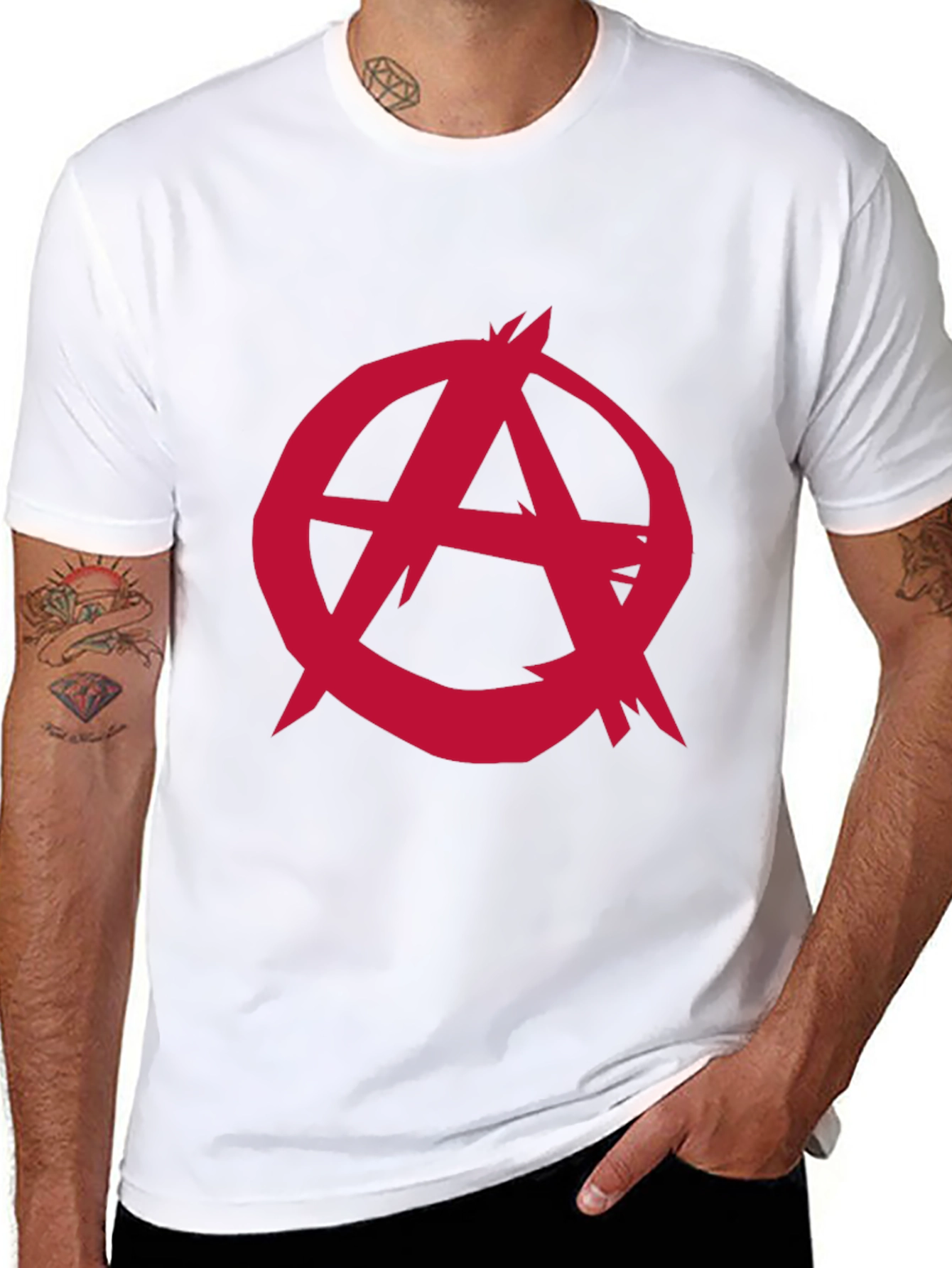 Anarchy Symbol Graphic Tee - Black Cotton