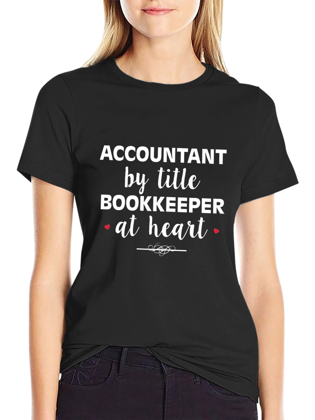 Accountant Bookkeeper Heart T-Shirt