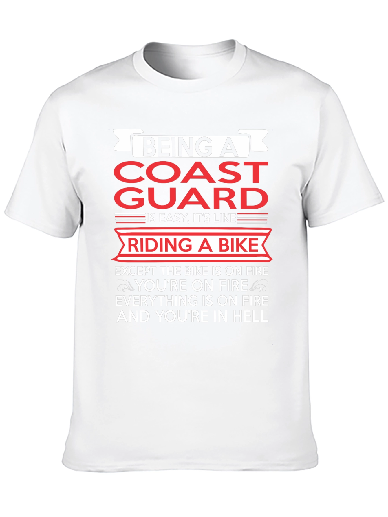 Coast Guard Riding Bike Graphic Tee