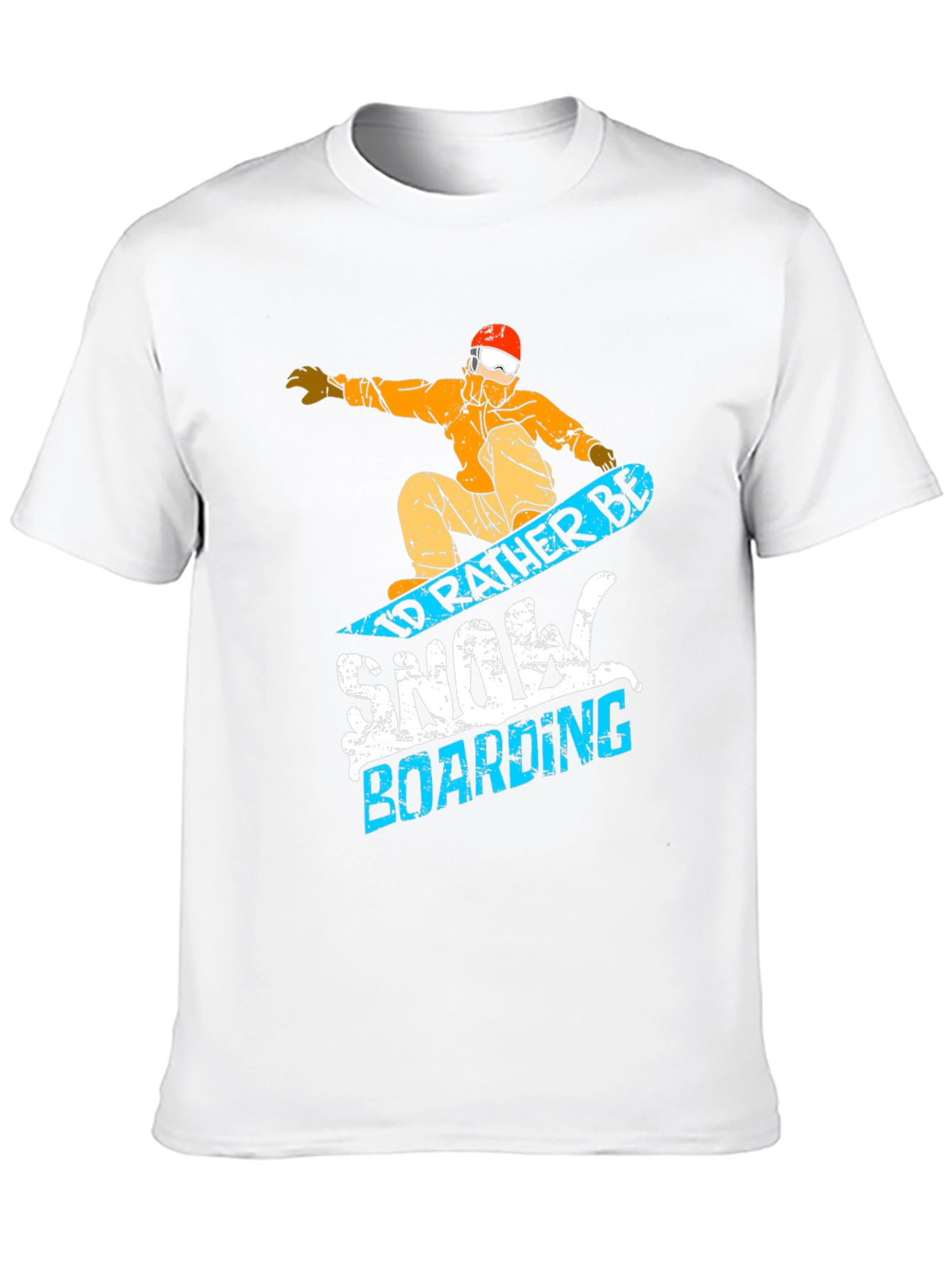 Snowboarding Graphic Tee - Id Rather Be Design