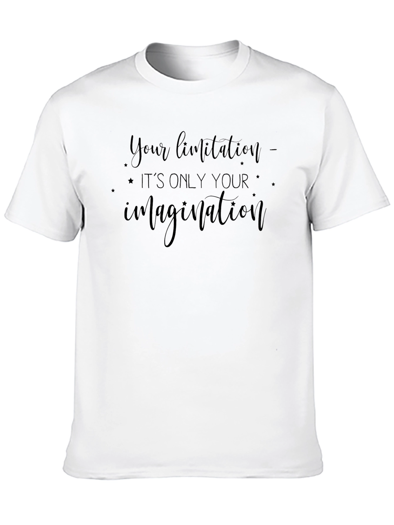 Motivational Black T-Shirt - Imagination Quote