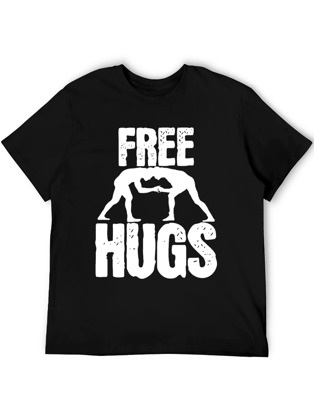 Free Hugs Wrestling Graphic T-Shirt