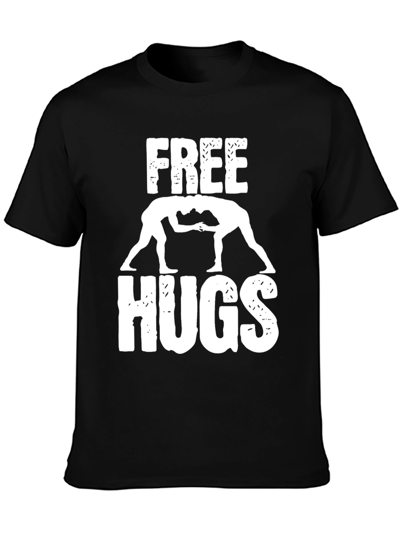 Free Hugs Wrestling Graphic T-Shirt