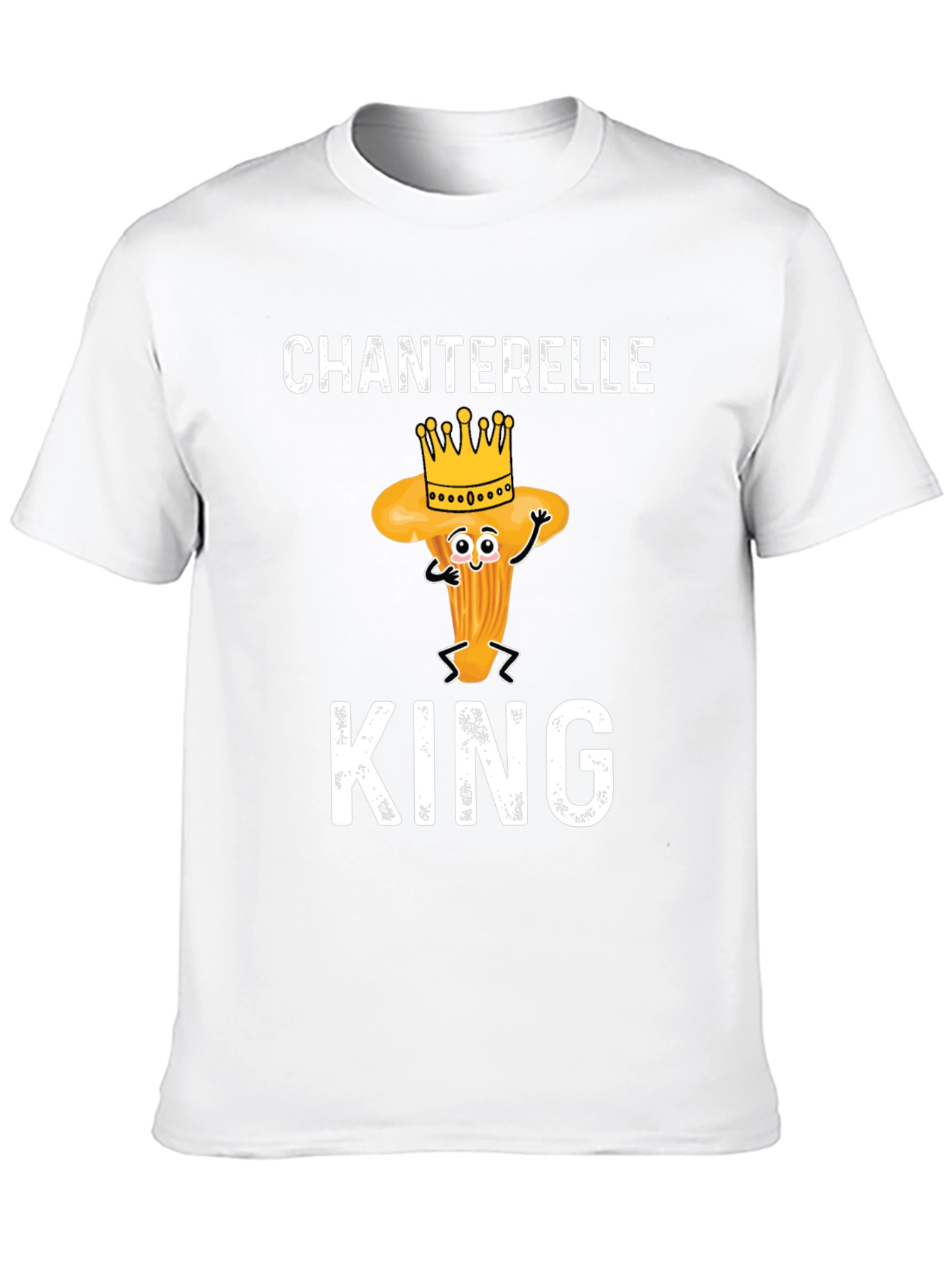 Chanterelle King Graphic Tee - Fun Mushroom Lovers Shirt