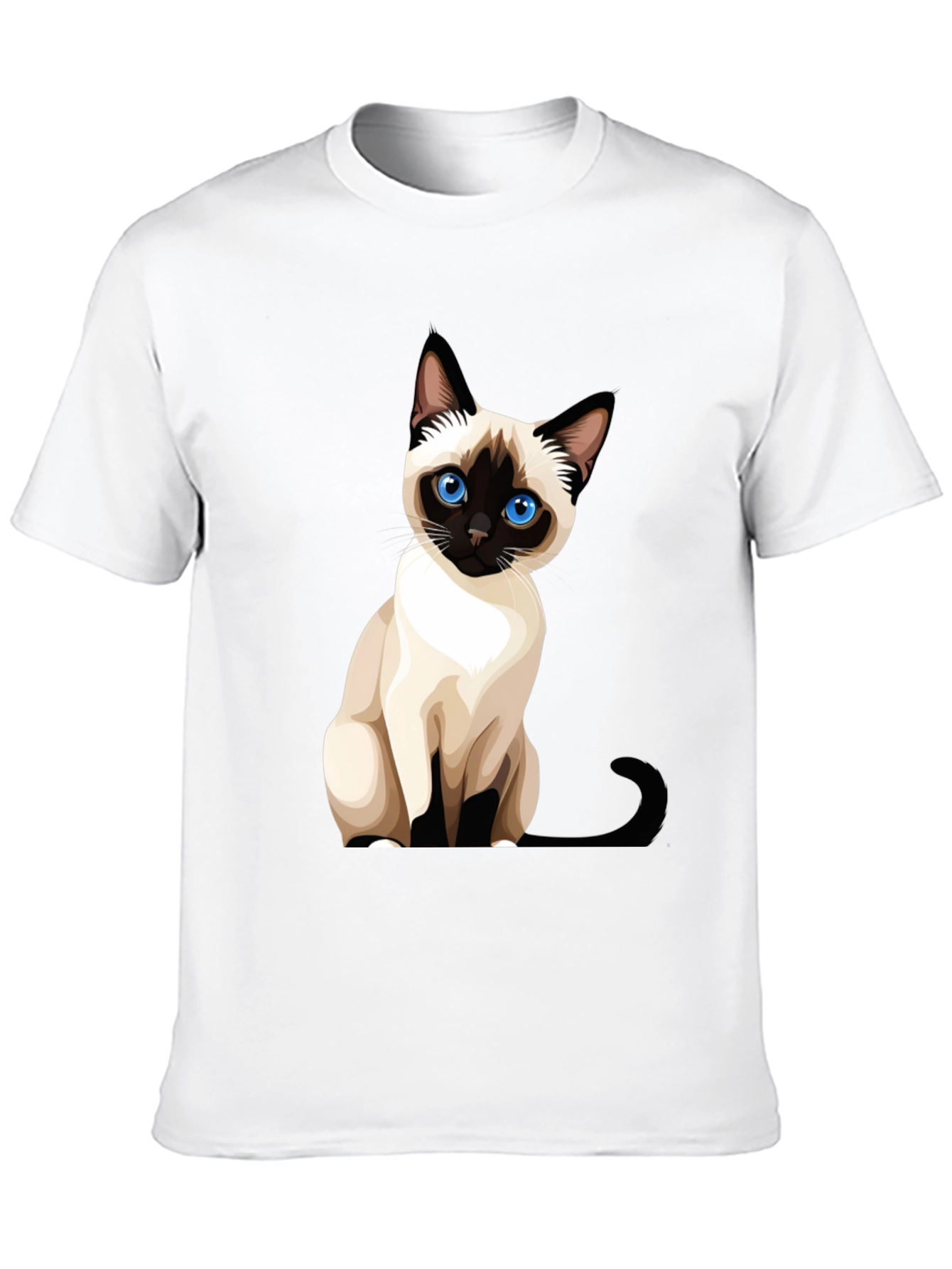 Siamese Cat Graphic Print T-Shirt