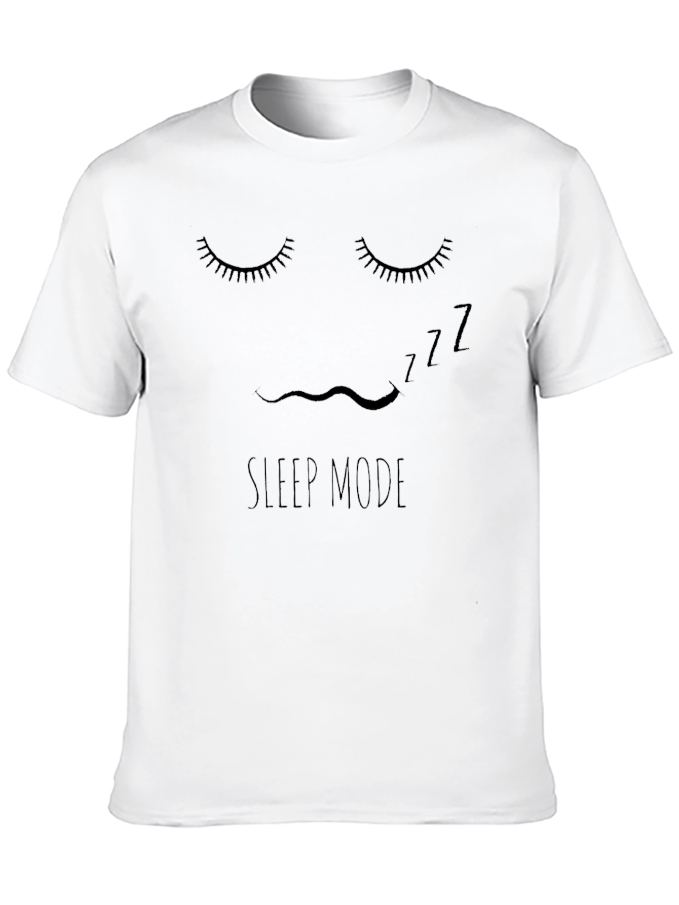 Sleep Mode Black T-Shirt Funny Sleepy Graphic Tee