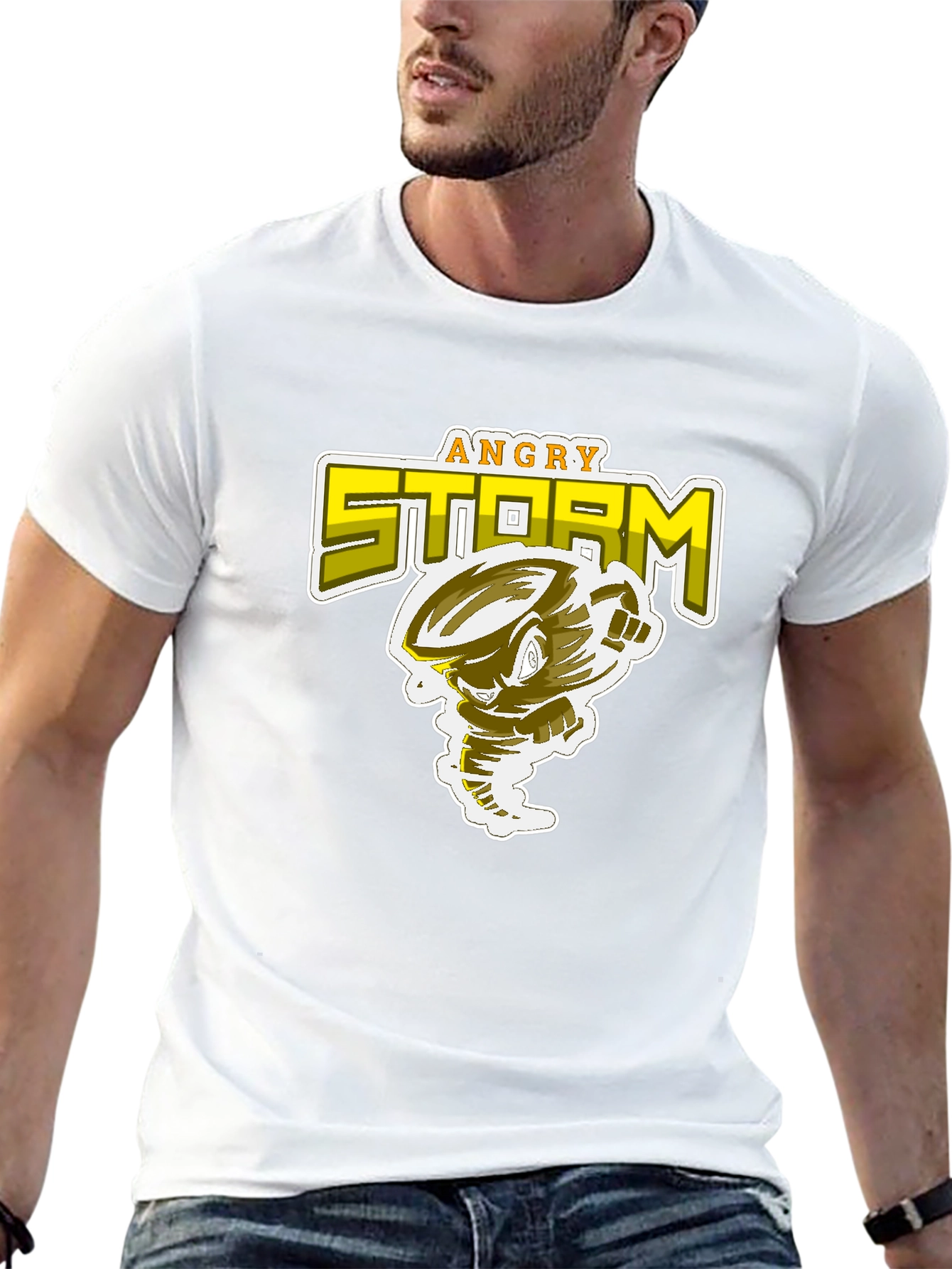 Angry Storm Graphic T-Shirt - Cotton Blend