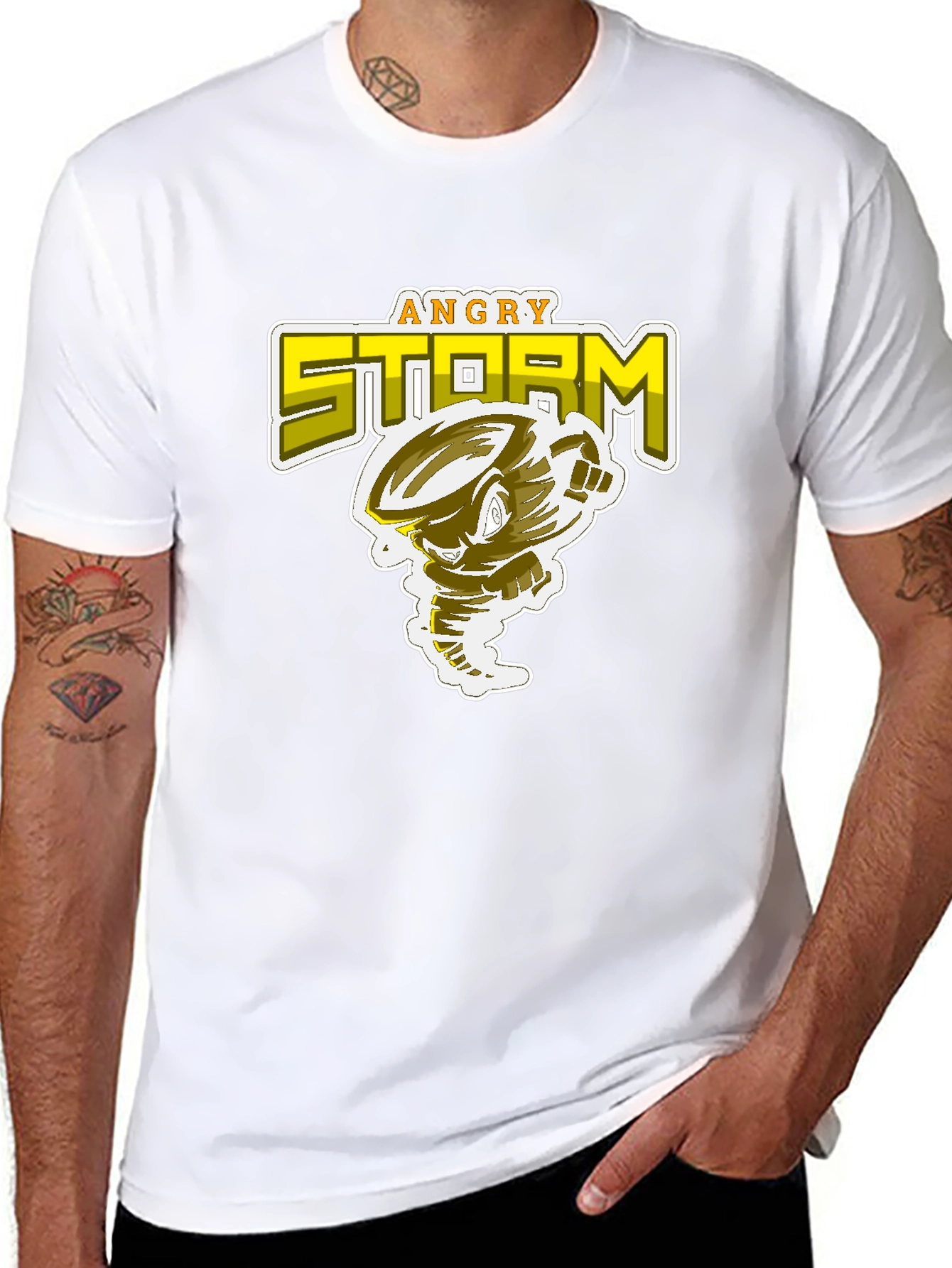 Angry Storm Graphic T-Shirt - Cotton Blend