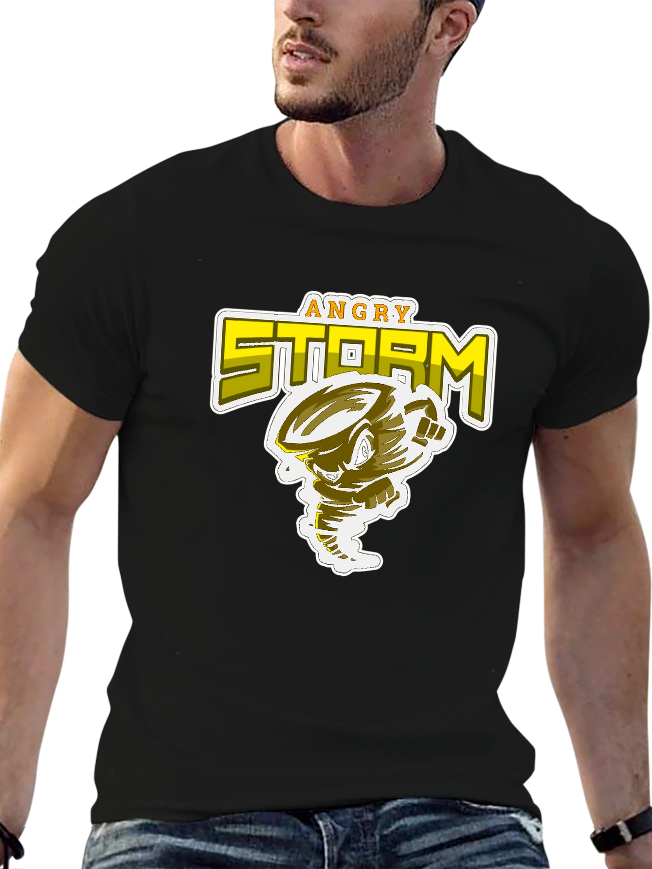 Angry Storm Graphic T-Shirt - Cotton Blend