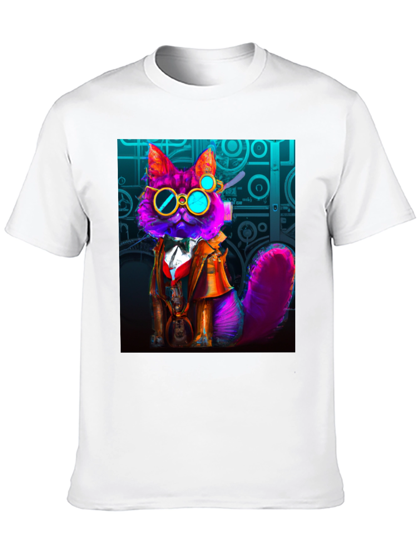 Steampunk Cat T-Shirt - Whimsical Fashion