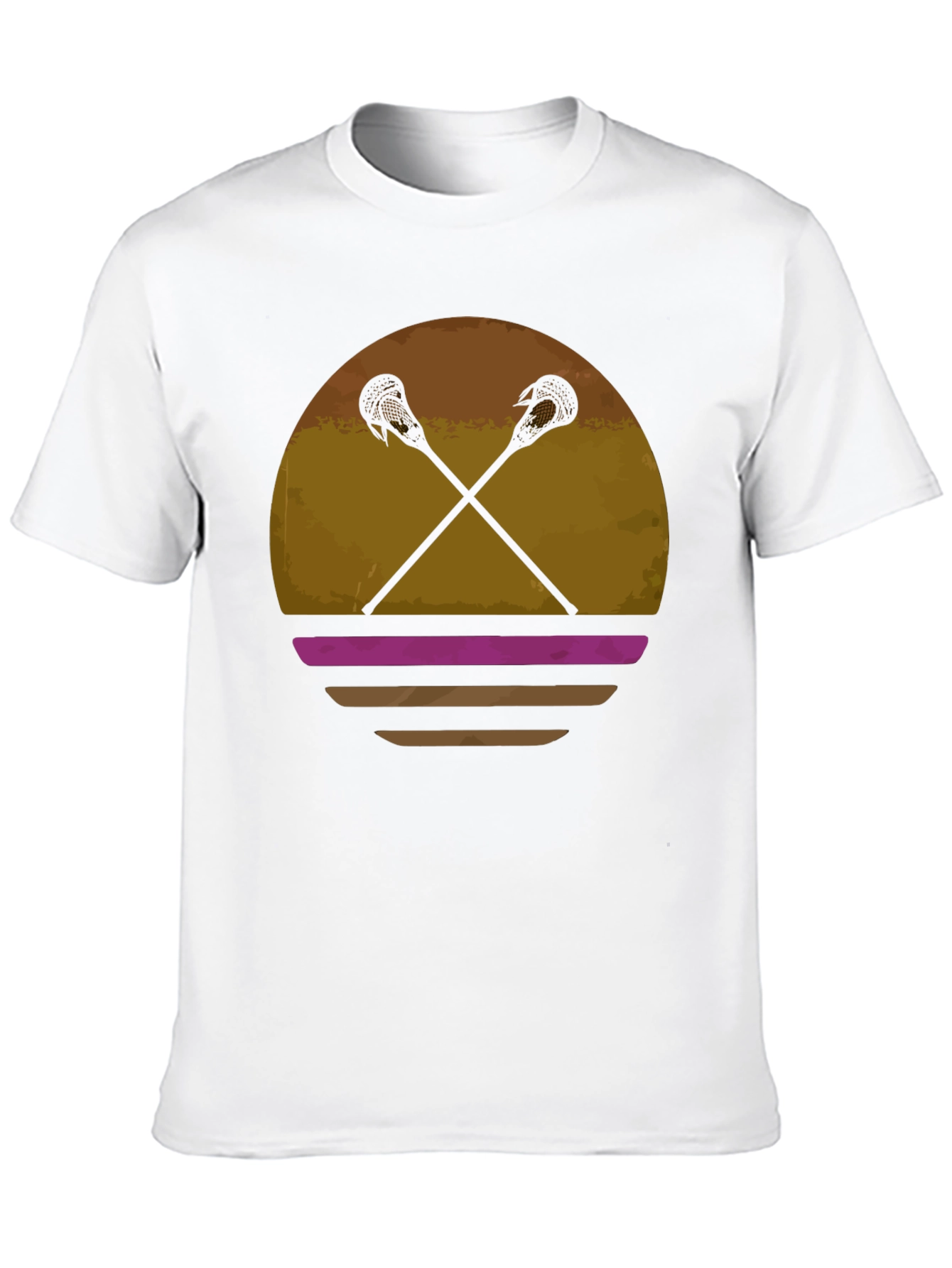 Lacrosse Sticks Sunset Graphic T-Shirt