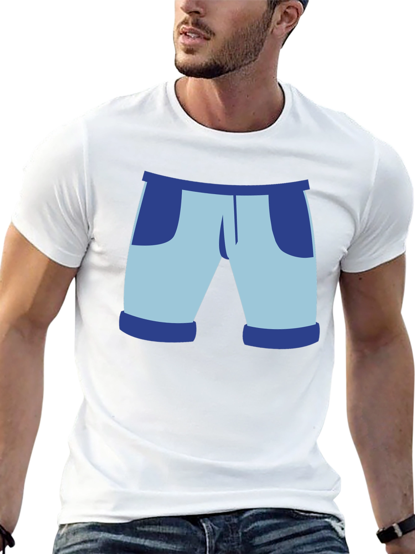 Cartoon Shorts Graphic Tee