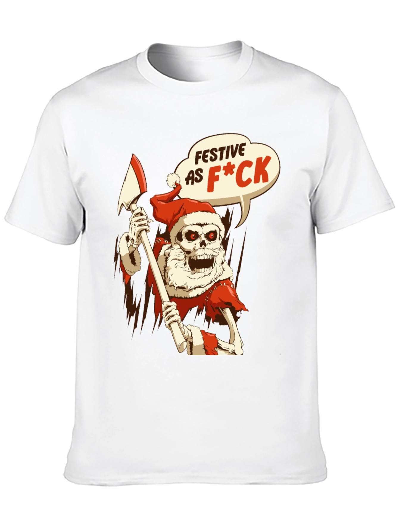Festive Skeleton Santa T-Shirt