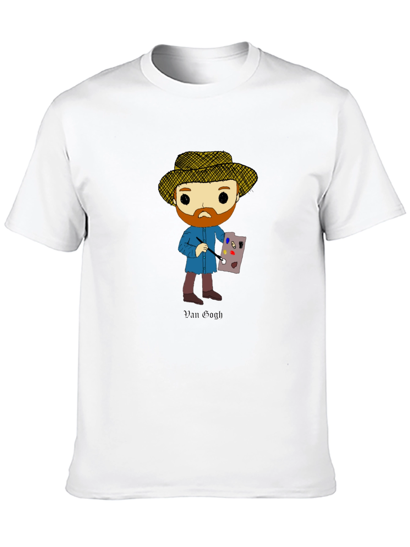 Van Gogh Cartoon T-Shirt - Artistic Novelty Tee