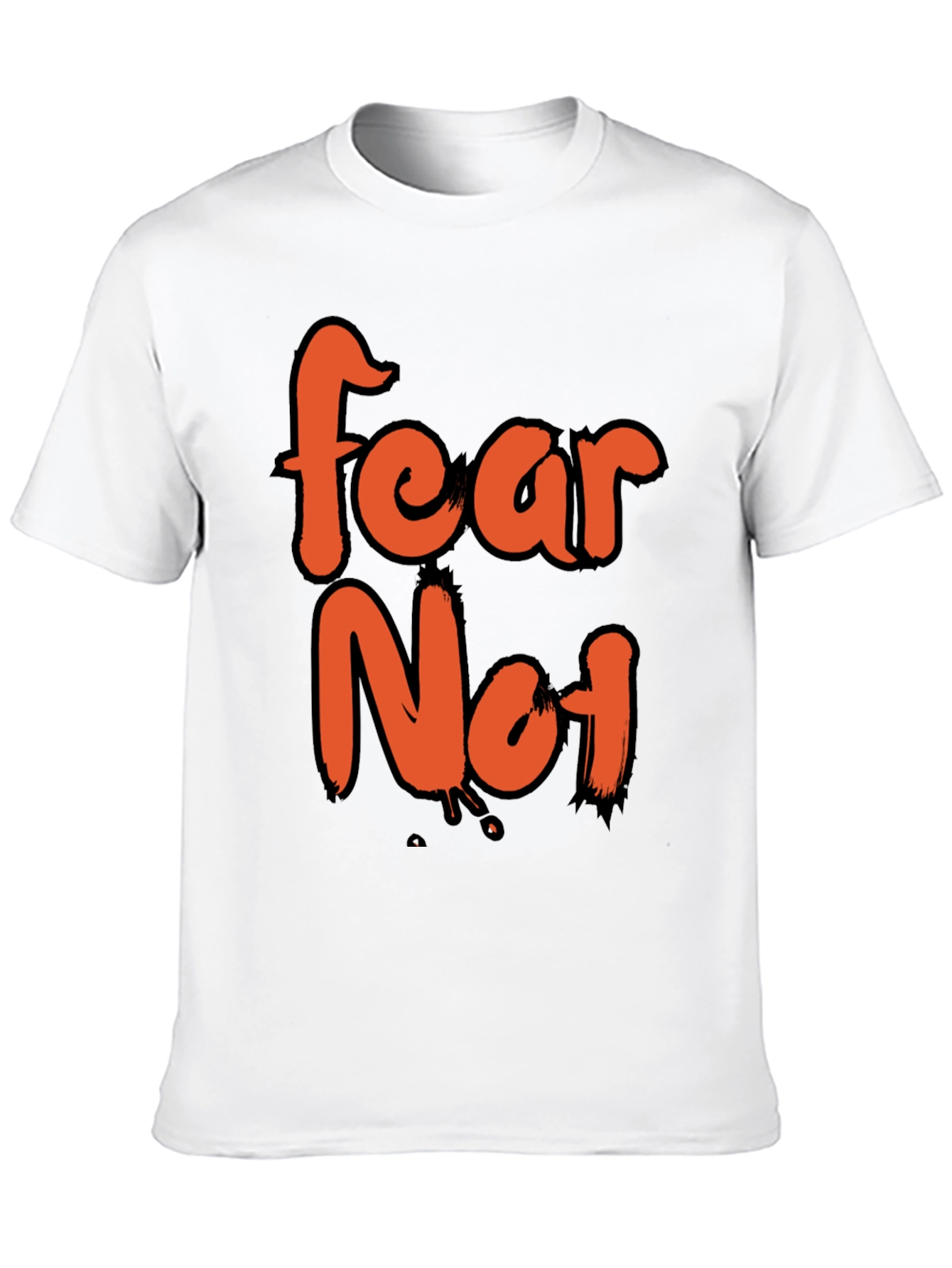 Fear Not Graphic Tee - Mens Casual Black T-Shirt