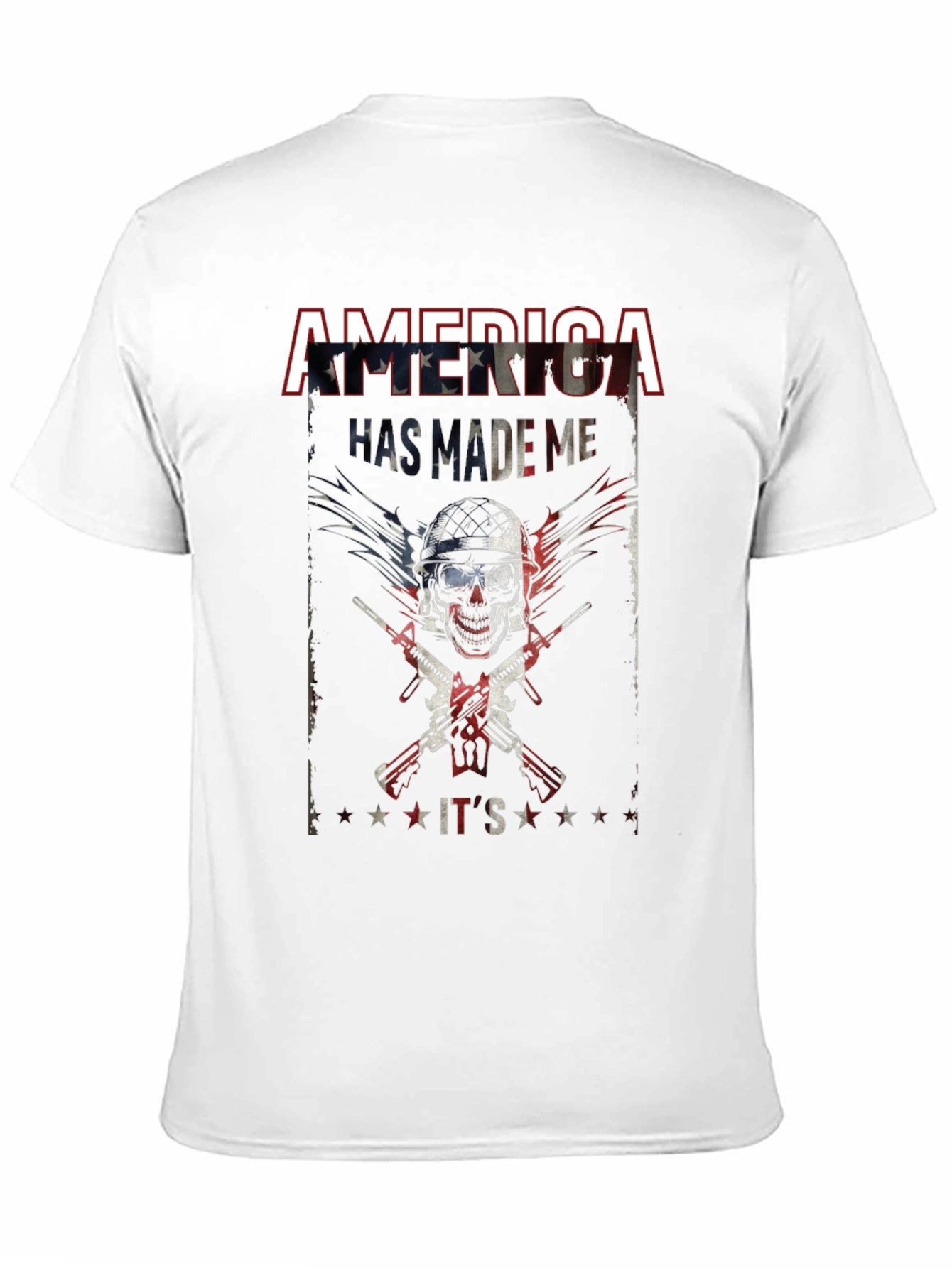 America Made Me Skull Graphic T-Shirt