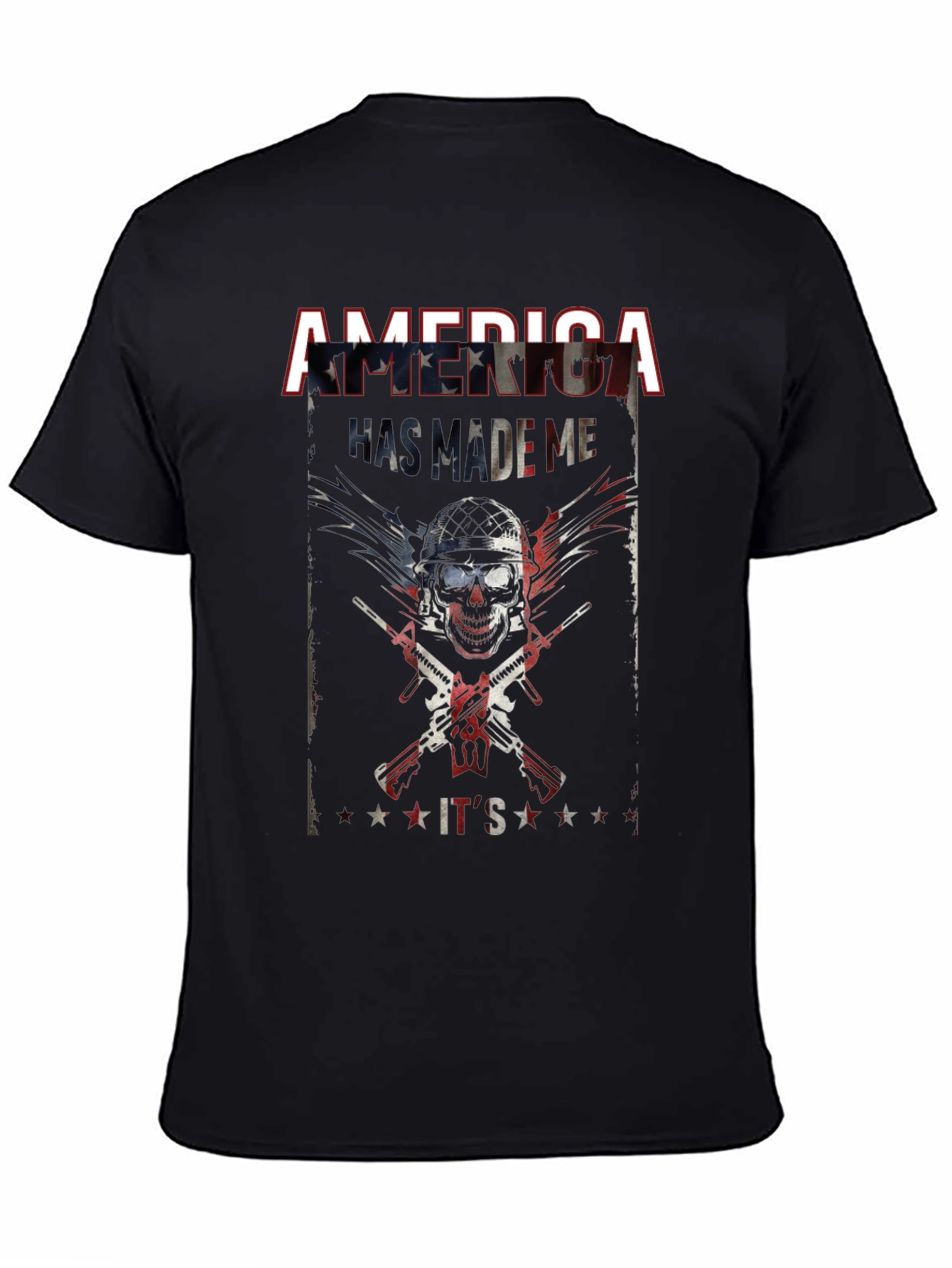 America Made Me Skull Graphic T-Shirt