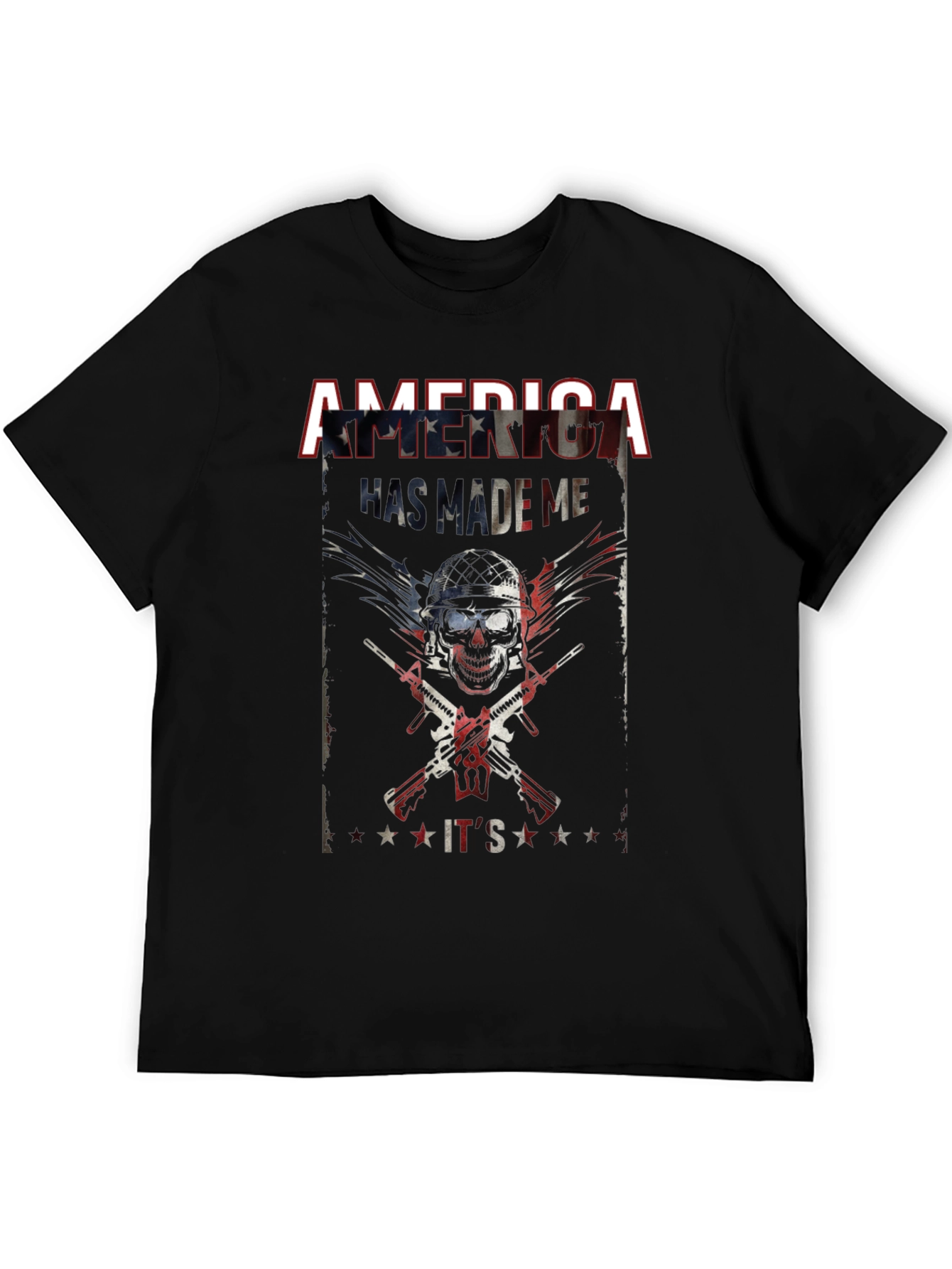 America Made Me Skull Graphic T-Shirt