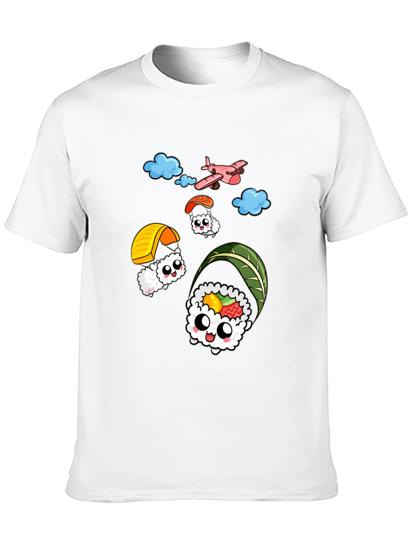 Sushi Parachute T-Shirt - Fun Foodie Tee