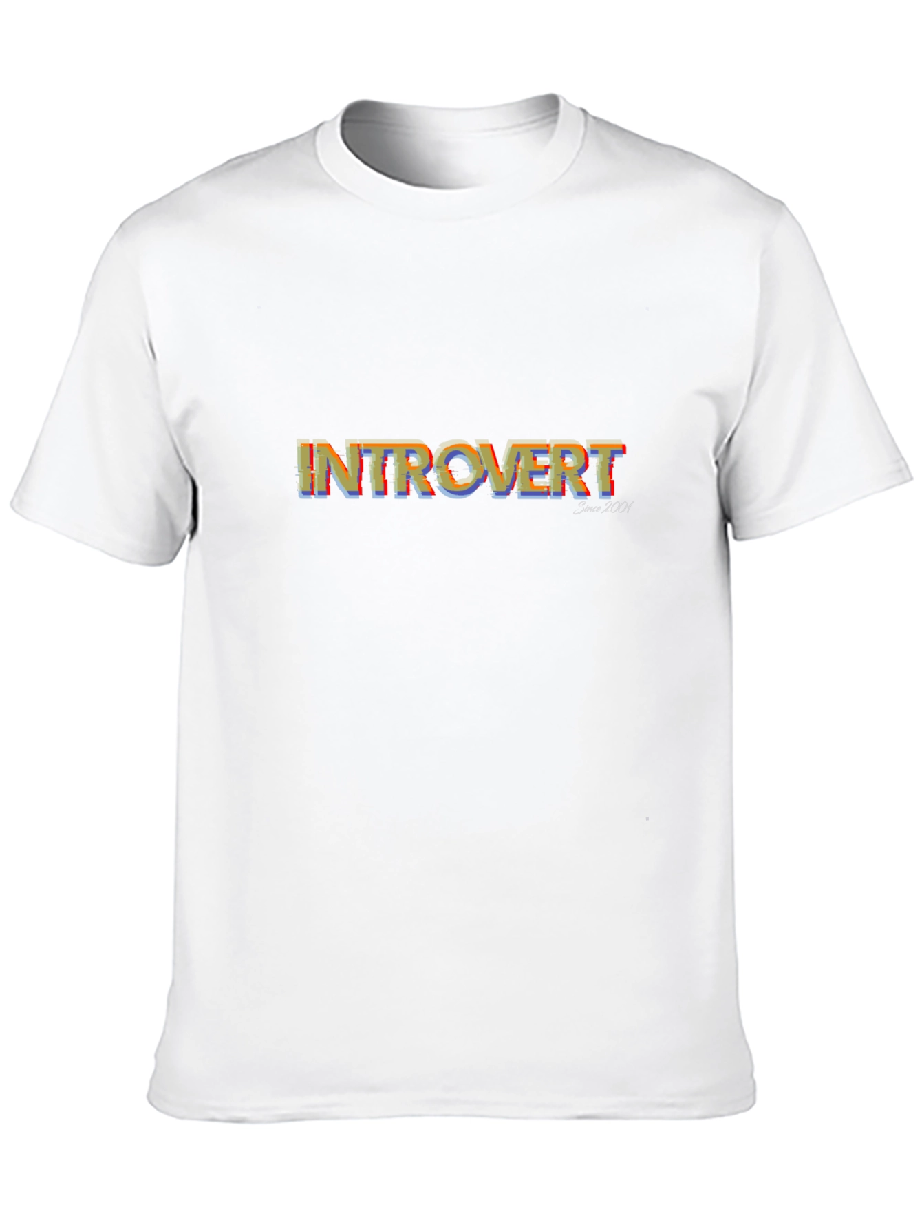 Introvert Glitch Effect T-Shirt - Cool & Unique Design