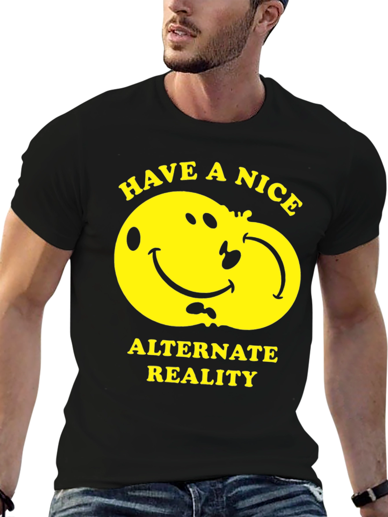 Alternate Reality Smiley Face Graphic Tee