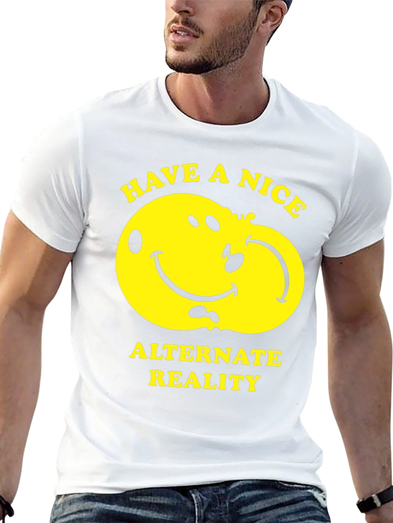 Alternate Reality Smiley Face Graphic Tee