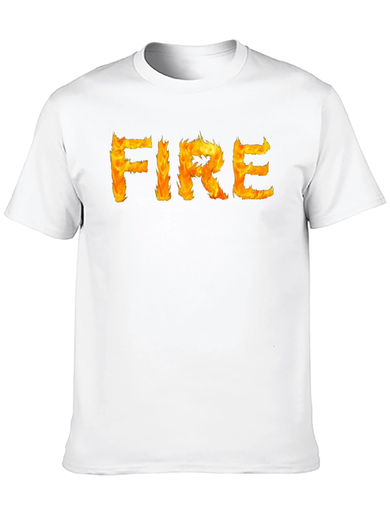 Fiery Graphic Tee - Black Cotton T-Shirt