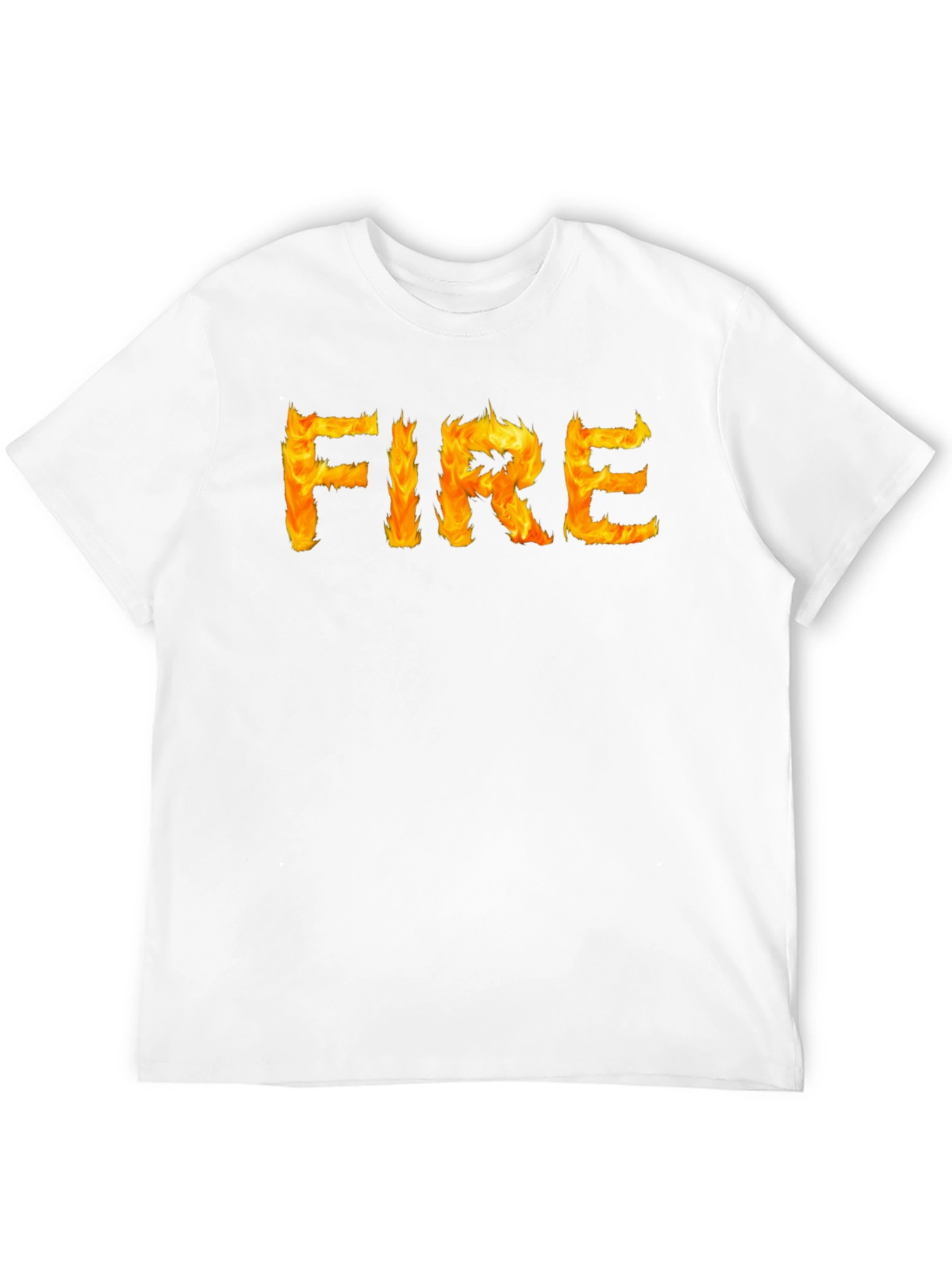 Fiery Graphic Tee - Black Cotton T-Shirt