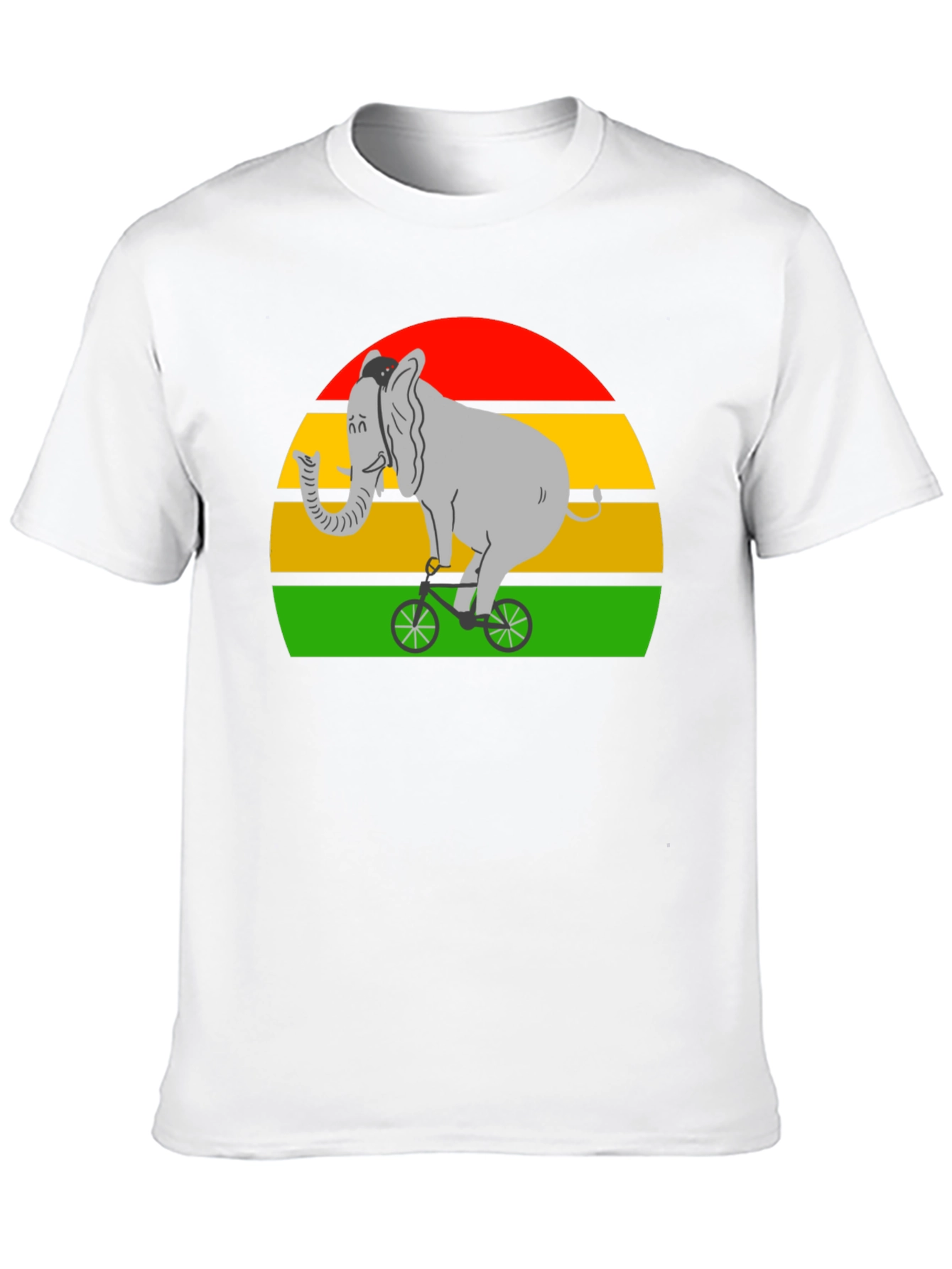 Elephant on Bicycle T-Shirt - Fun Graphic Tee