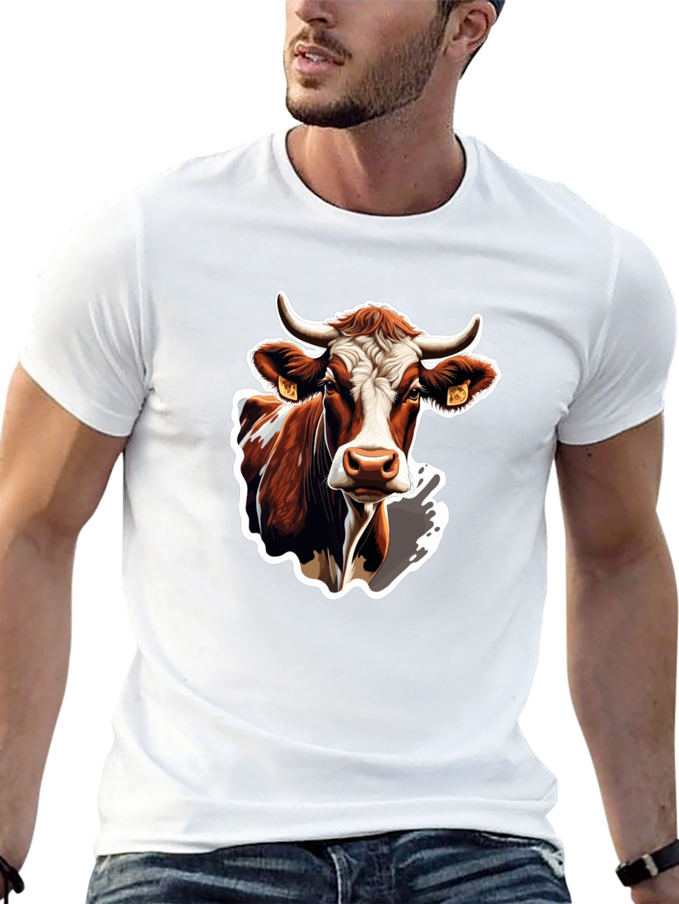 Cow Graphic Black T-Shirt