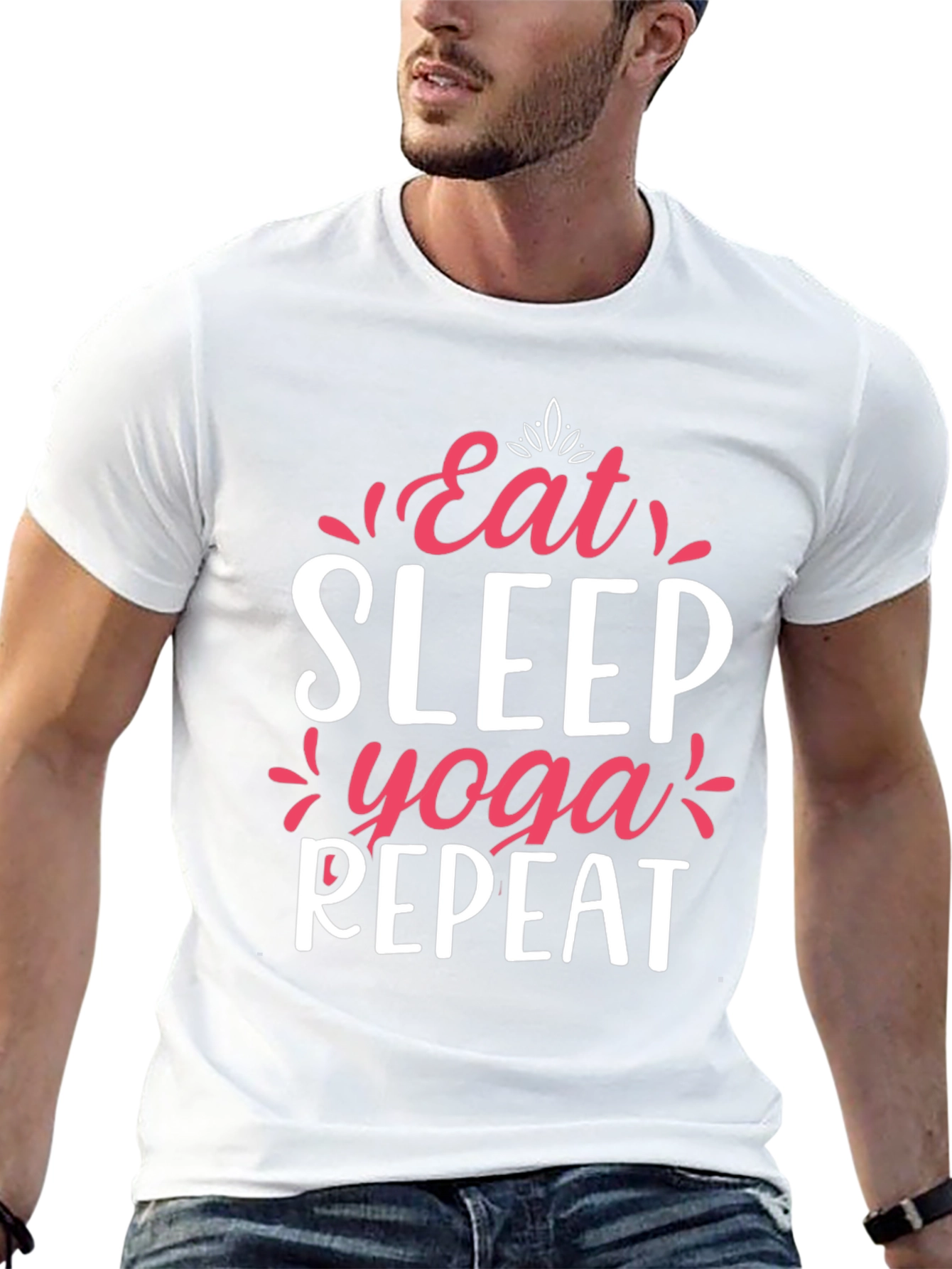Eat Sleep Yoga Repeat Graphic Tee