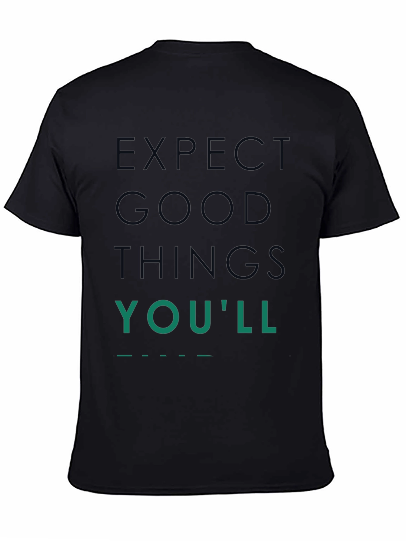 Expect Good Things Graphic Tee - Black