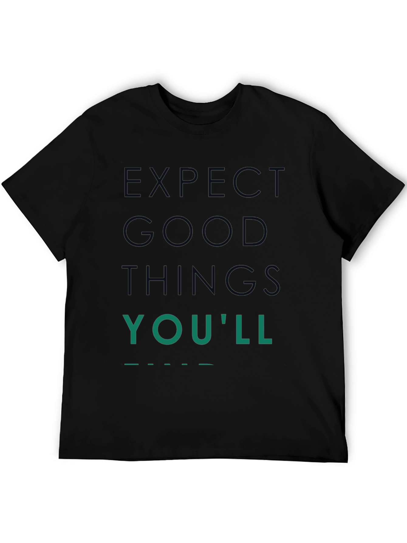 Expect Good Things Graphic Tee - Black