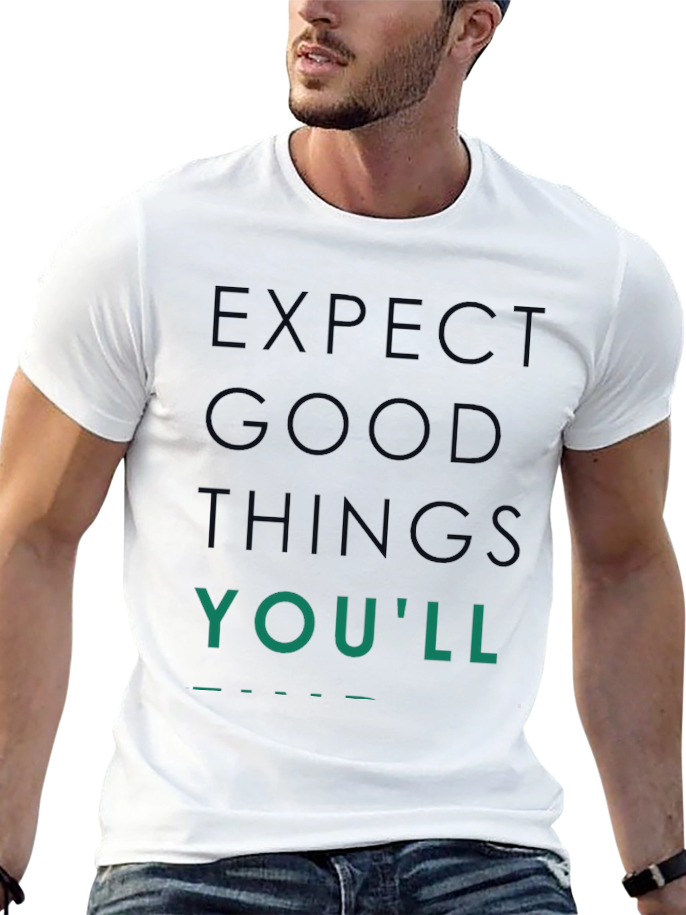 Expect Good Things Graphic Tee - Black