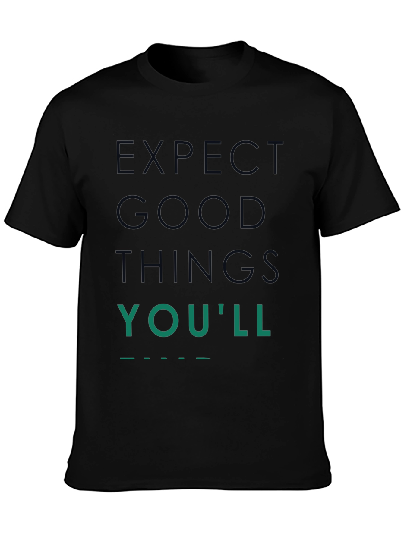 Expect Good Things Graphic Tee - Black