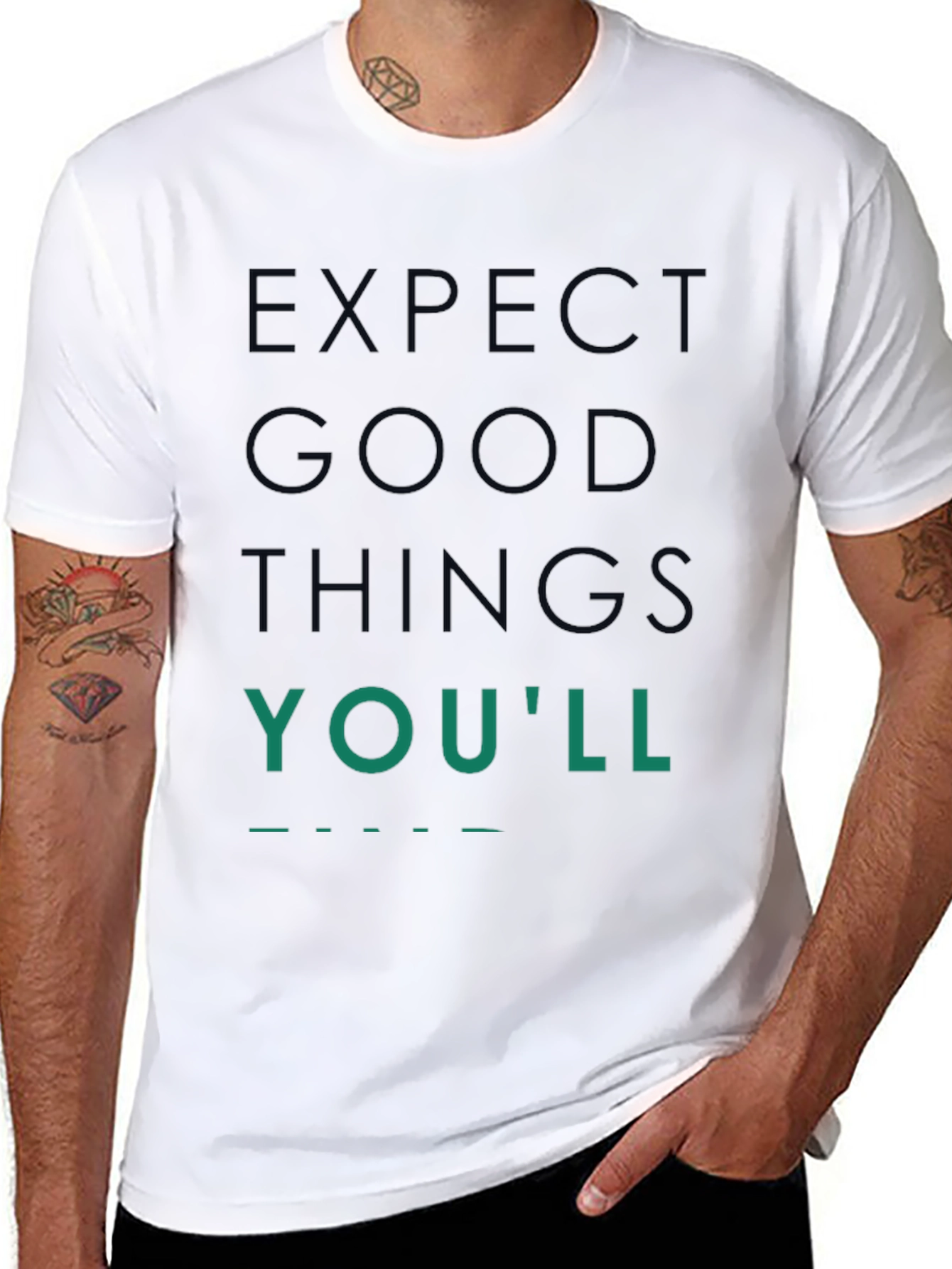 Expect Good Things Graphic Tee - Black