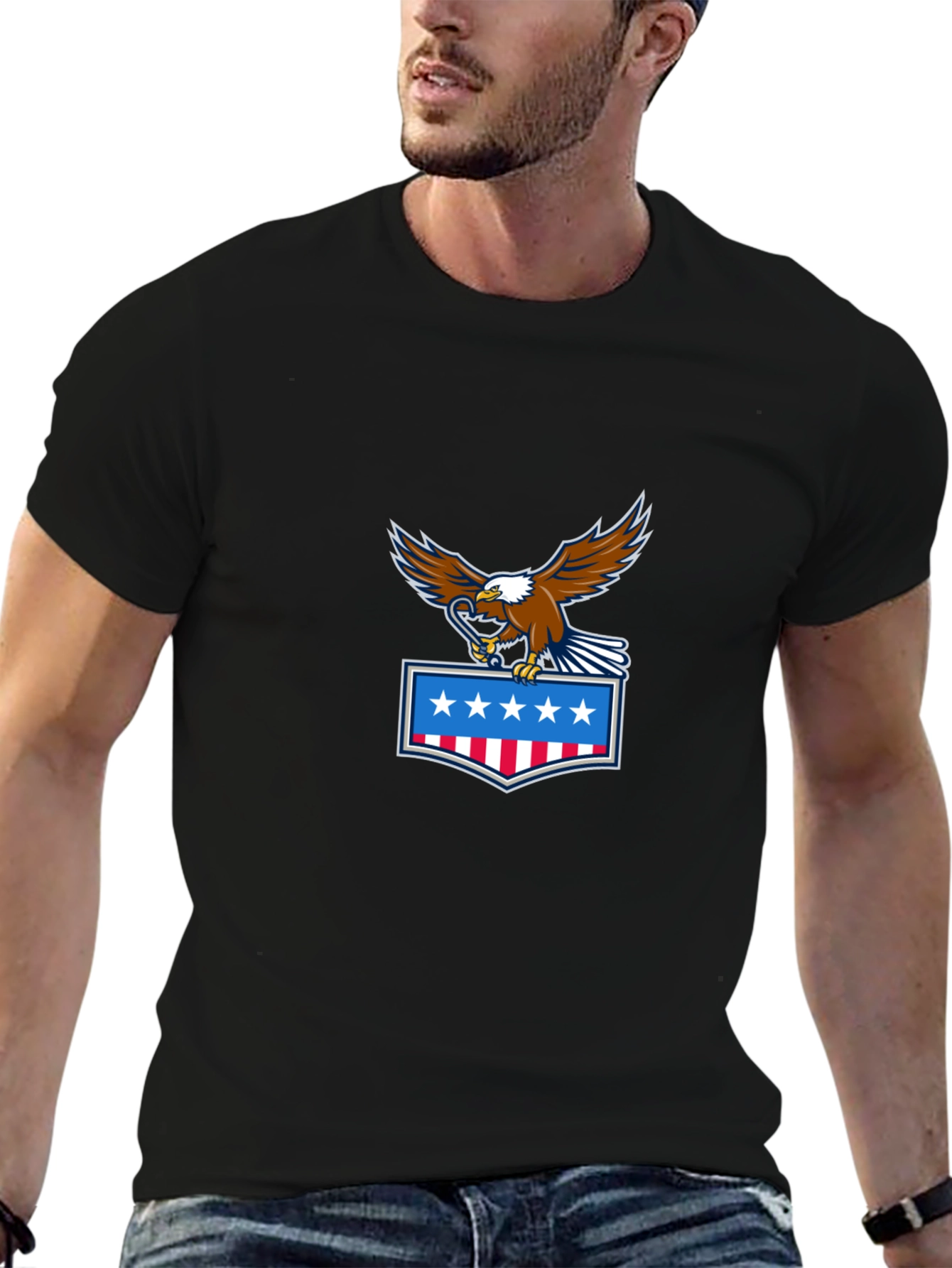 American Eagle Graphic Black T-Shirt