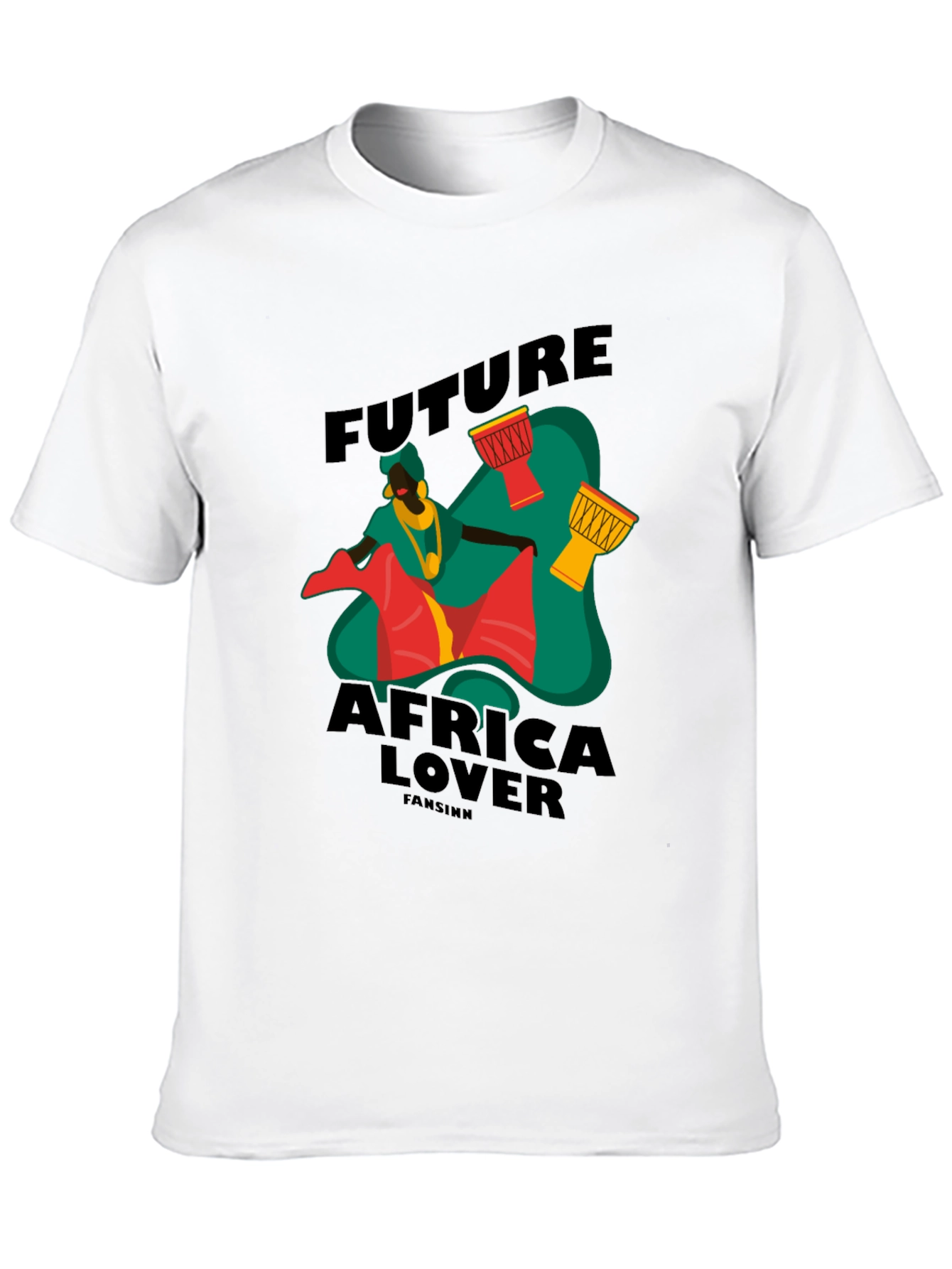 Future Africa Lover Black Graphic T-Shirt